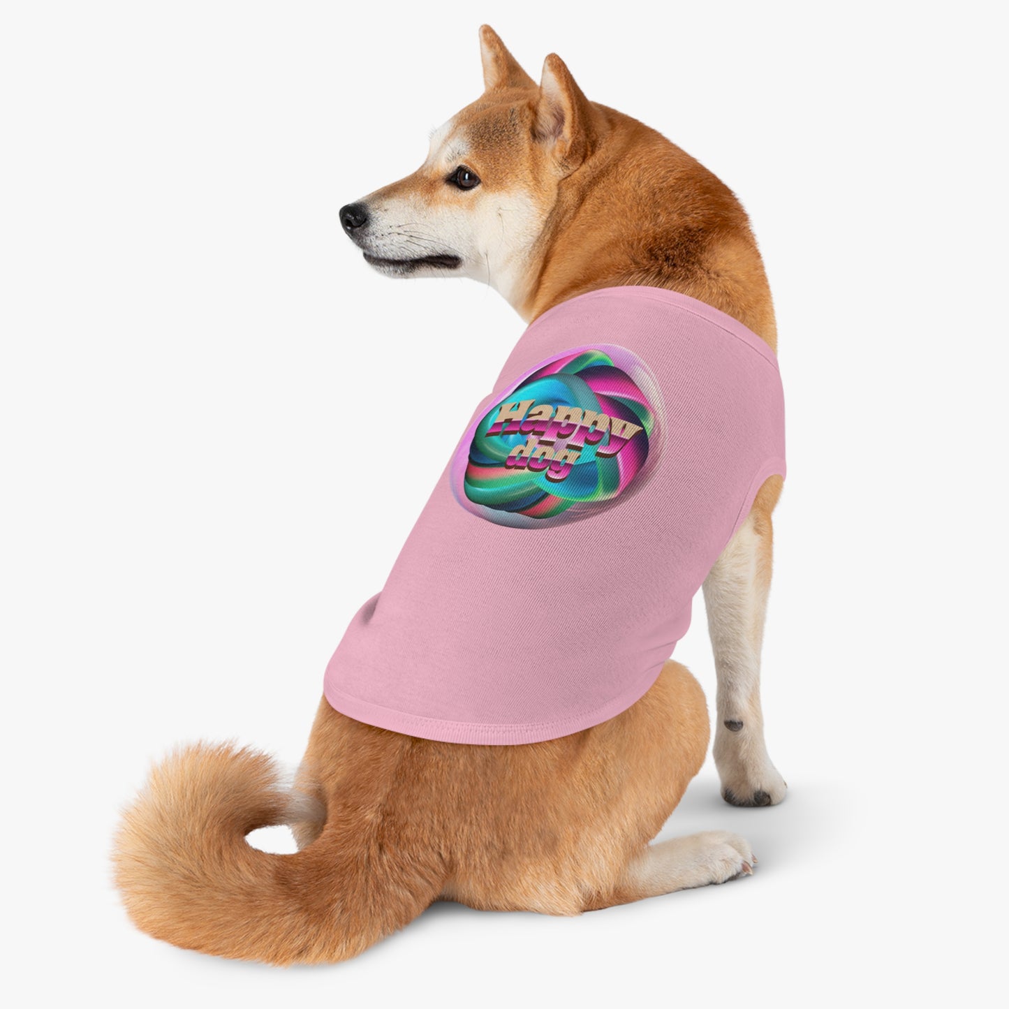 Happy Dog Pet Tank Top, Cute Dog Apparel, Dog Lover Gift, Summer Pet Clothing, Stylish Puppy Shirt