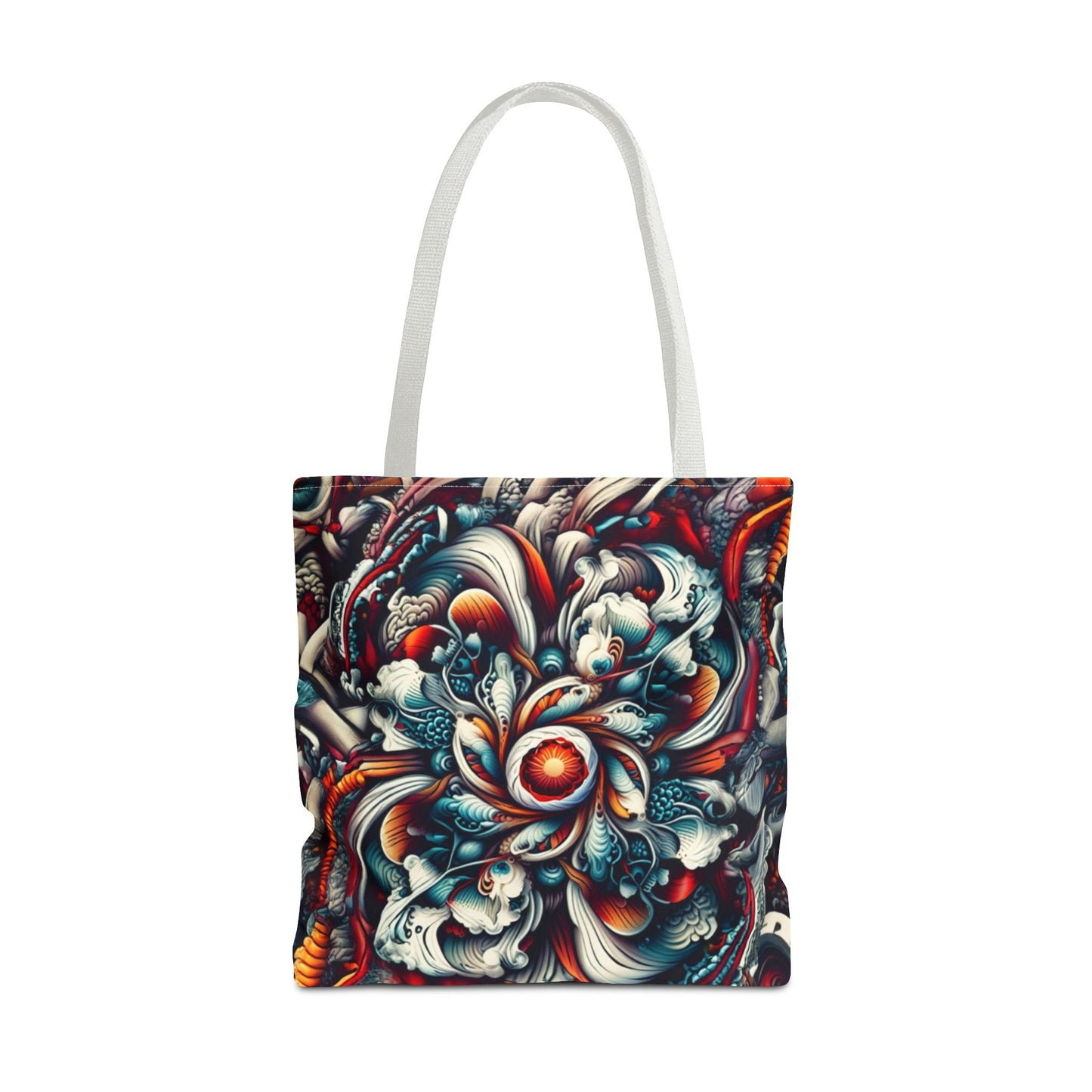 Artistic Tote Bag, Colorful Flower Design, Boho Style, Everyday Use, Eco-Friendly Gift, Travel Accessory