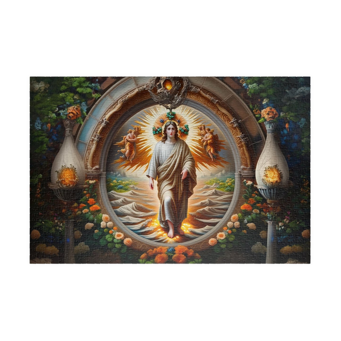 Spiritual Art Puzzle – 110, 252, 520, 1014-Pieces, Puzzle Gift, Meditation Decor, Mindfulness Activity, Unique Home Decor