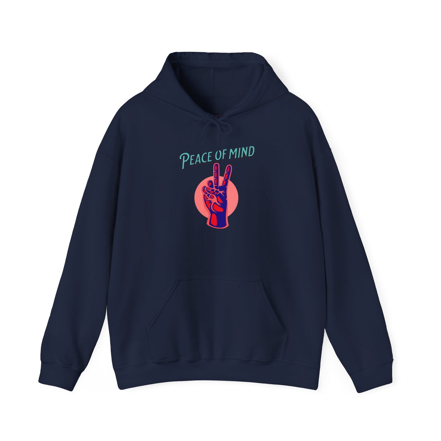 Peace of Mind Unisex Hooded Sweatshirt, Cozy Hoodie, Gift for Friends, Casual Wear, Comfortable Sweatshirt, Vibrant Design