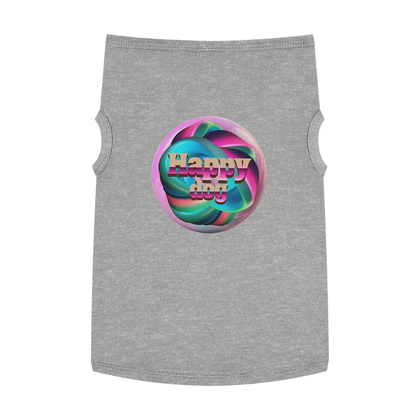 Happy Dog Pet Tank Top, Cute Dog Apparel, Dog Lover Gift, Summer Pet Clothing, Stylish Puppy Shirt