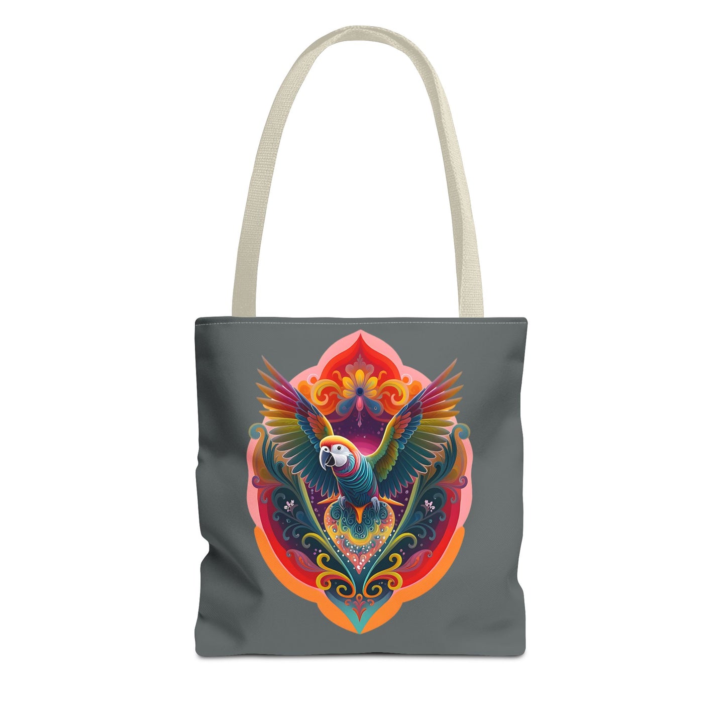 Colorful Parrot Tote Bag | Eco-Friendly Shopping Bag, Beach Tote, Art Print Bag, Gift for Bird Lovers, Fun Everyday Use