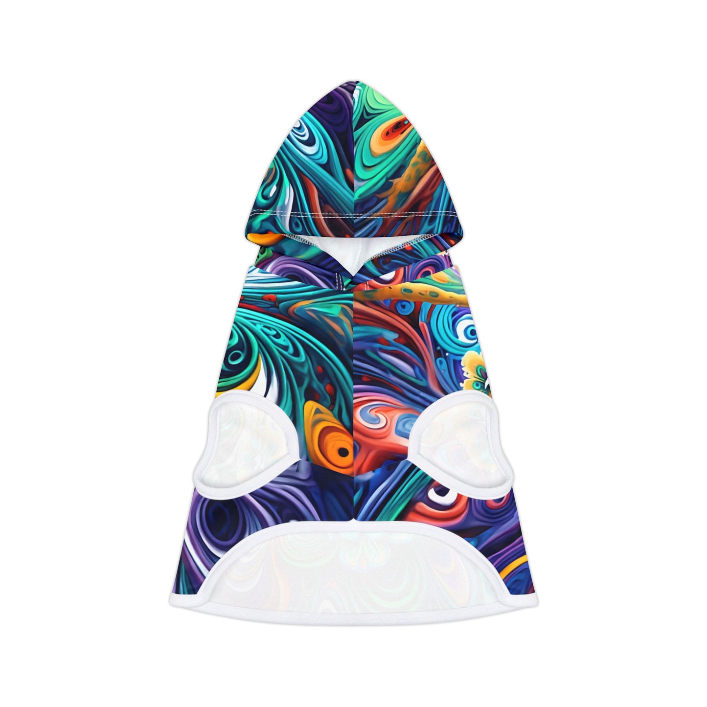Vibrant Pet Hoodie for Stylish Pets, Colorful Cat Apparel, Trendy Pet Fashion, Unique Hooded Pet Outfit