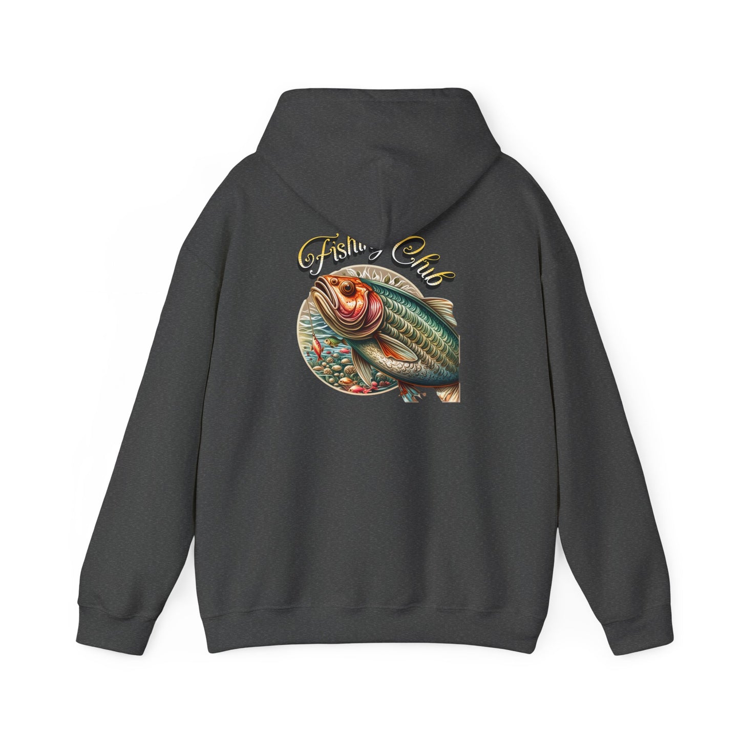 Fishing Club Hoodie, Unisex Heavy Blend Sweatshirt, Cool Fishing Gear, Outdoor Gift for Anglers, Casual Fishing Apparel