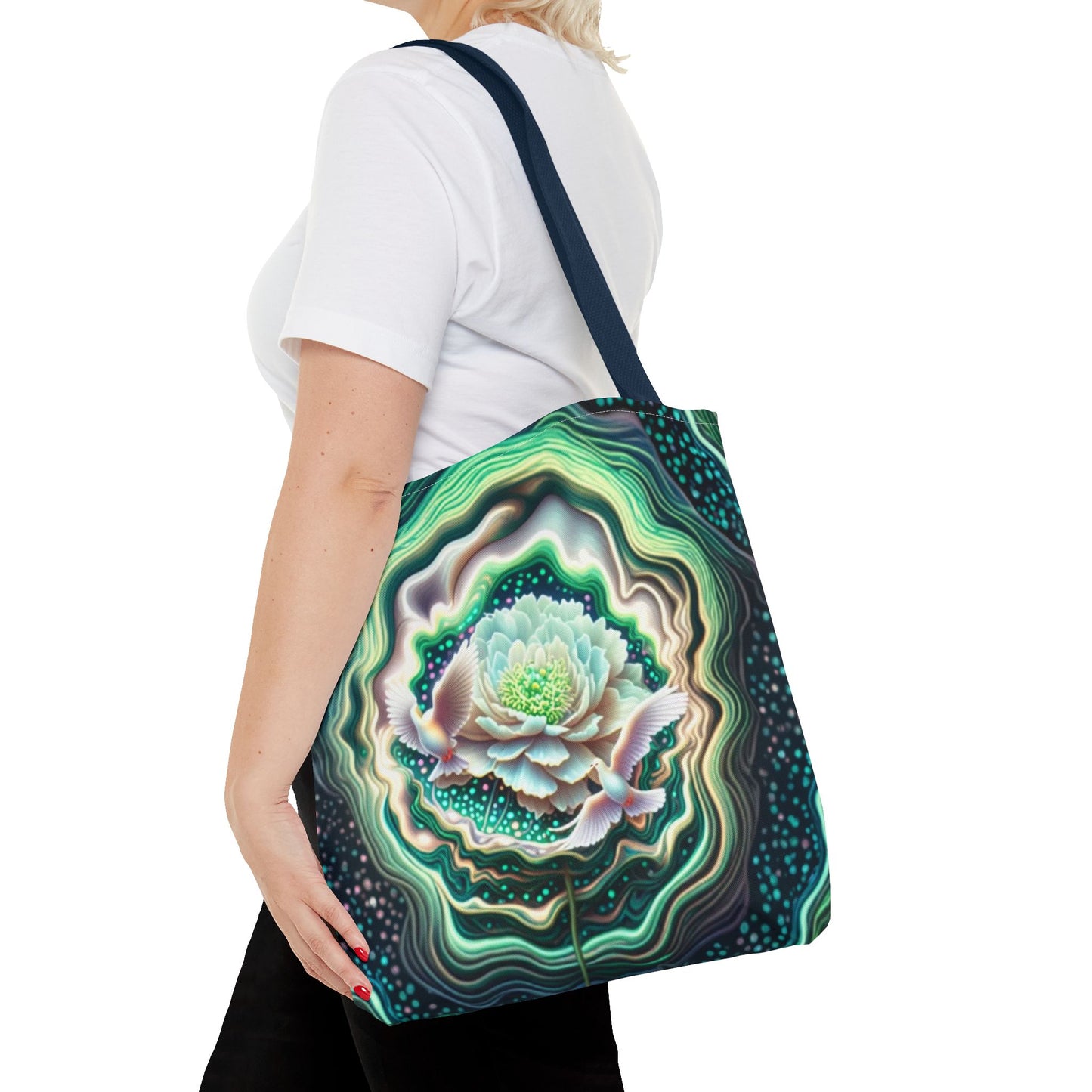 Floral Pattern Tote Bag, Eco-Friendly Shopping Bag, Art Tote, Gift for Mom, Beach Bag, Boho Flower Bag