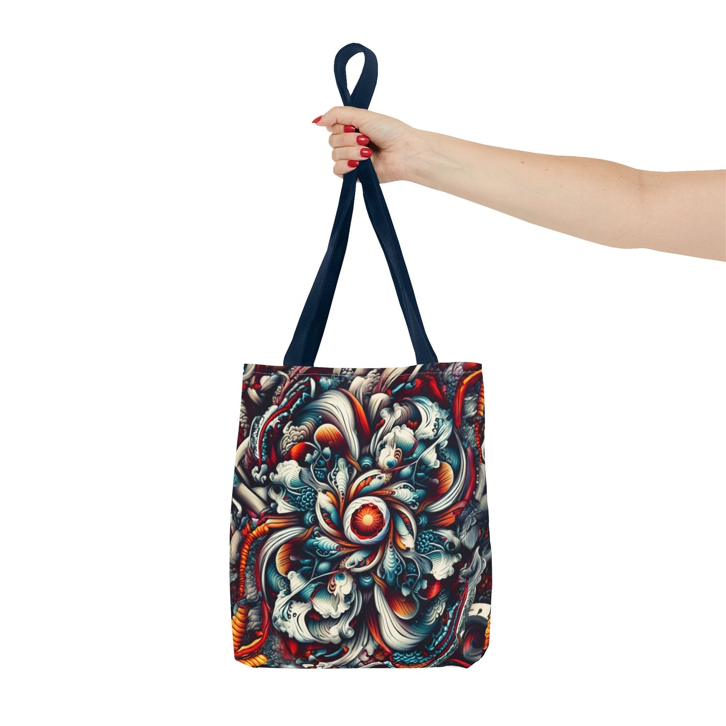 Artistic Tote Bag, Colorful Flower Design, Boho Style, Everyday Use, Eco-Friendly Gift, Travel Accessory