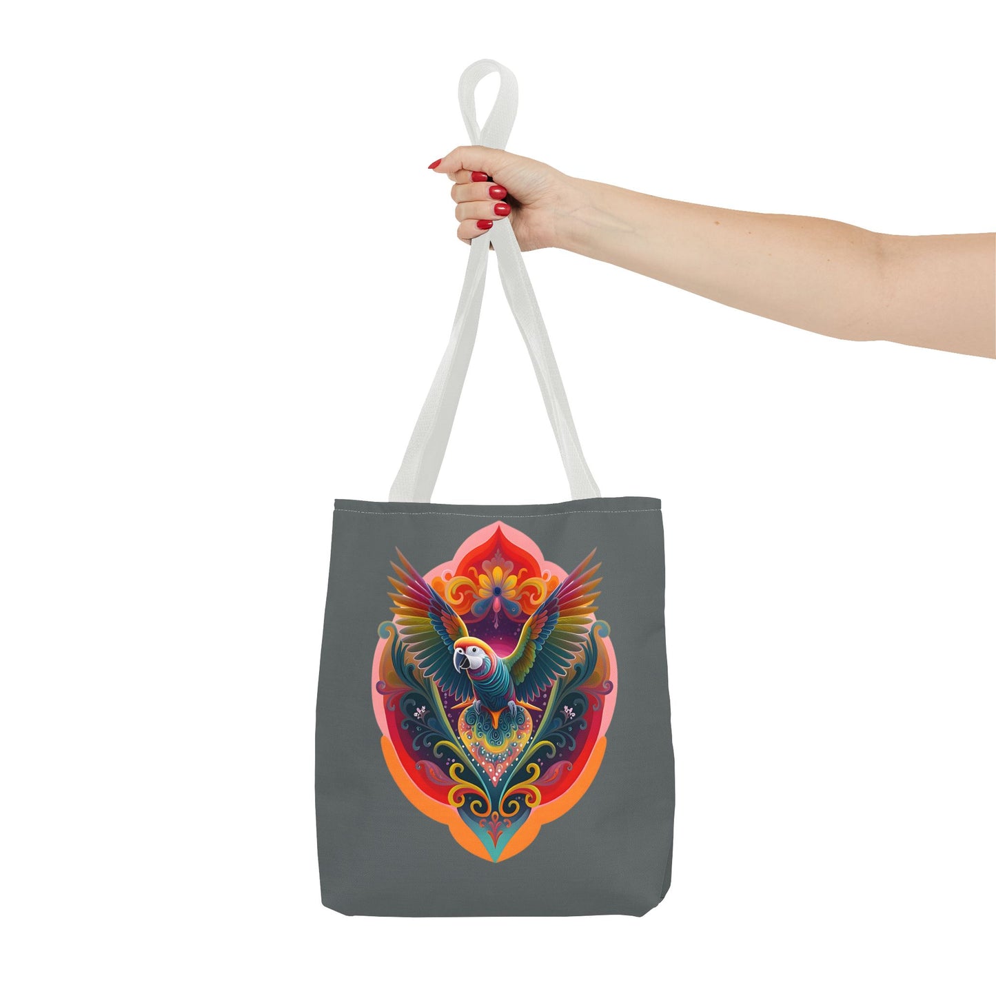 Colorful Parrot Tote Bag | Eco-Friendly Shopping Bag, Beach Tote, Art Print Bag, Gift for Bird Lovers, Fun Everyday Use