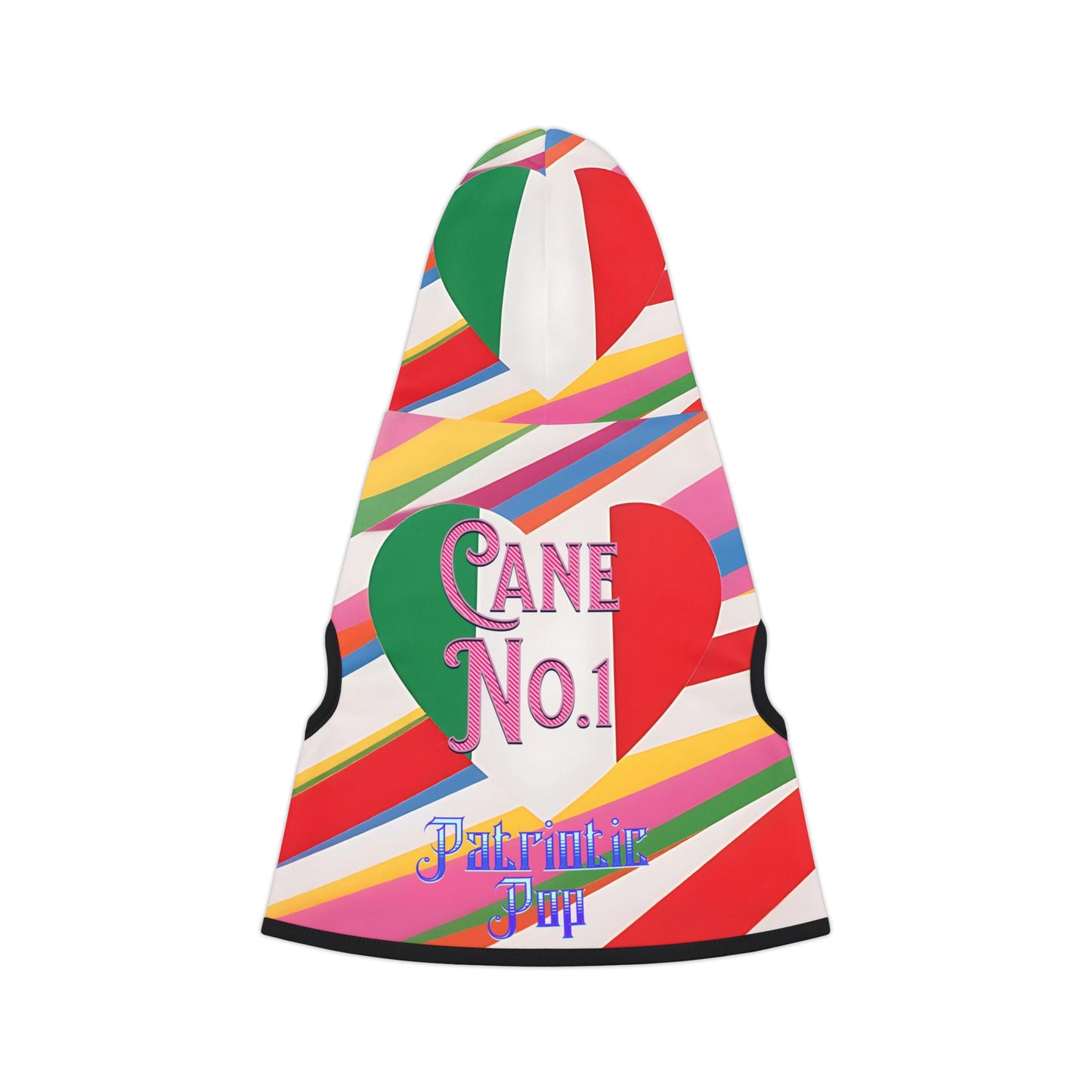 Vibrant Pet Hoodie with Colorful Stripes, Stylish Pet Apparel, Rainbow Dog Outfit, Playful Pet Fashion