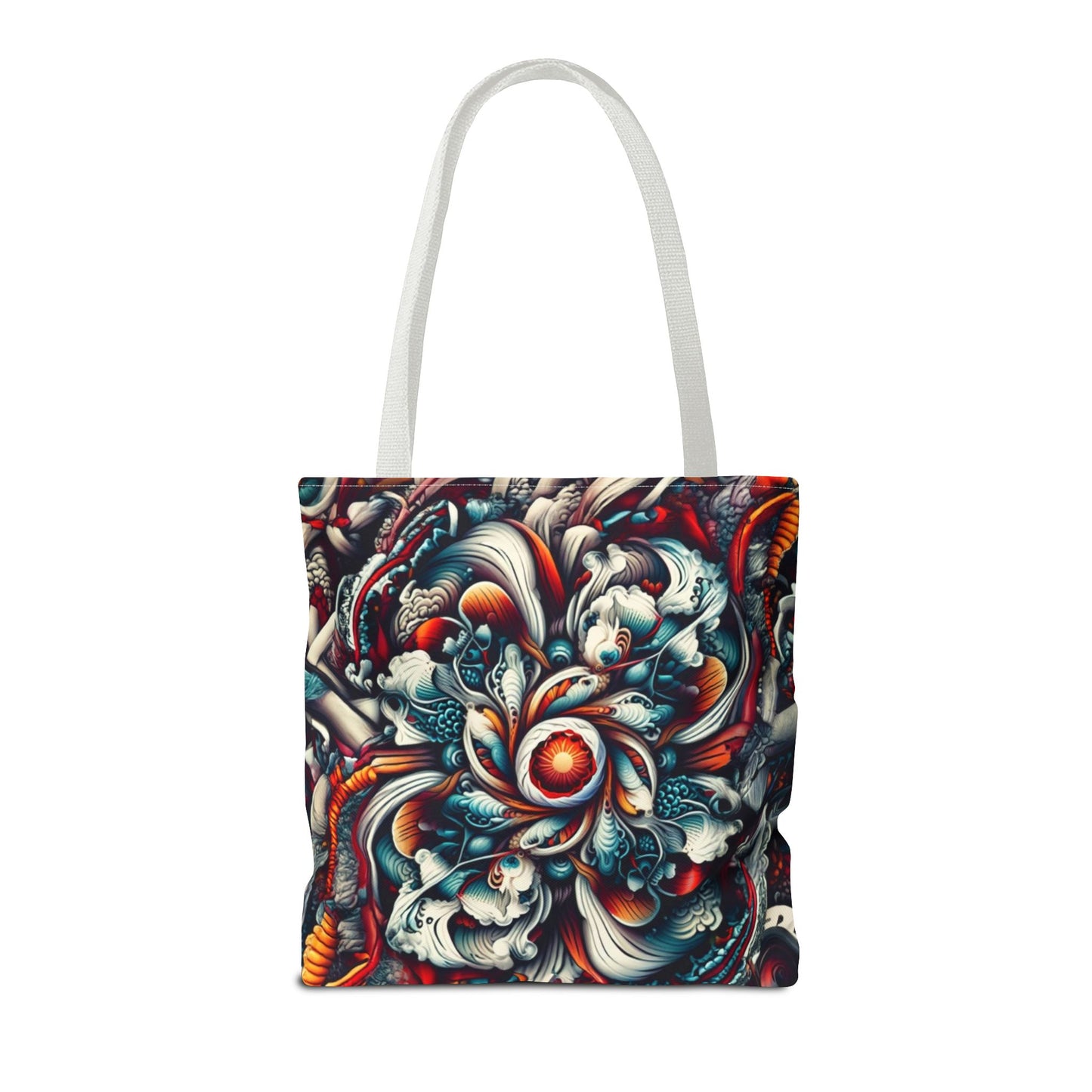 Artistic Tote Bag, Colorful Flower Design, Boho Style, Everyday Use, Eco-Friendly Gift, Travel Accessory