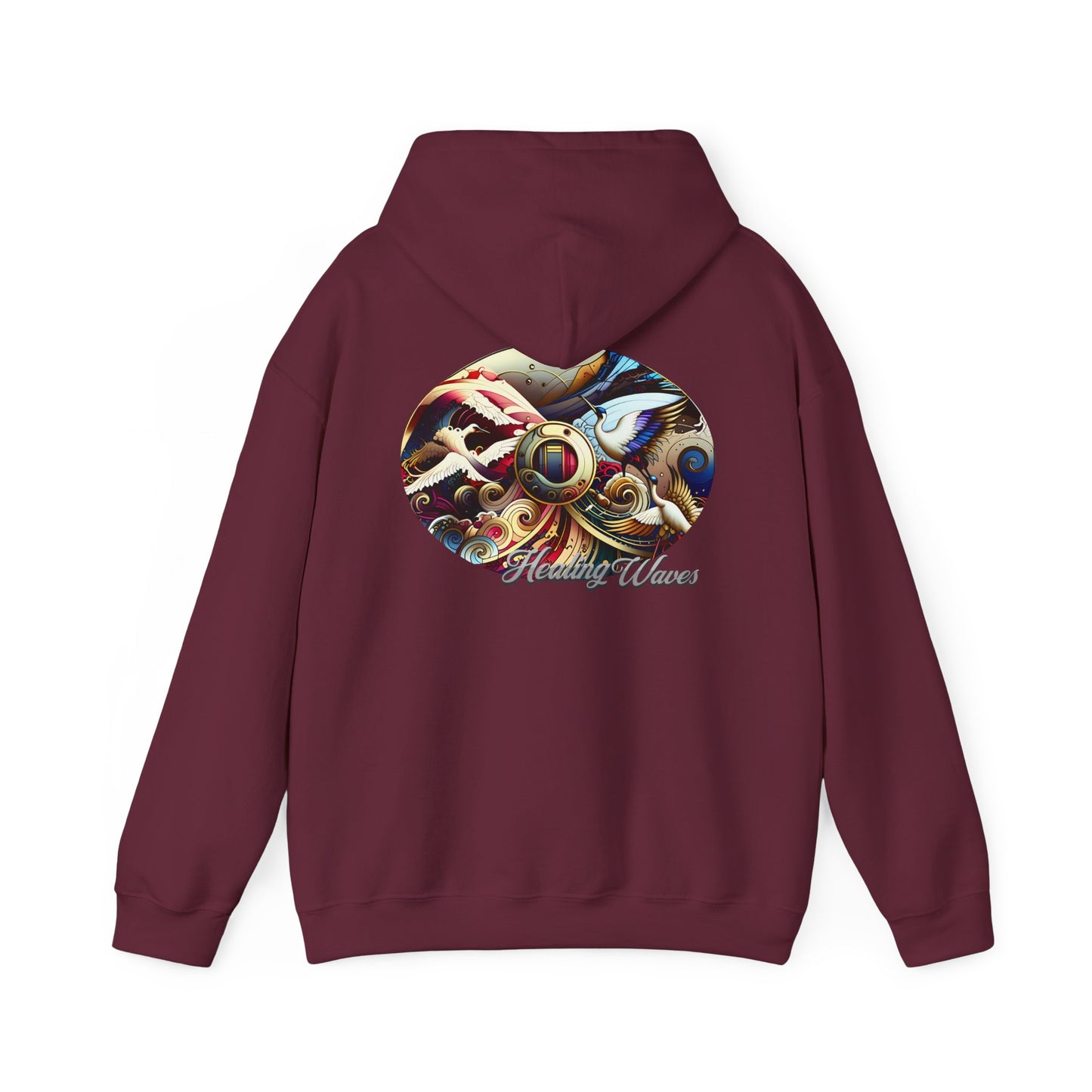 Artistic Unisex Heavy Blend Hoodie - Cozy Graphic Sweatshirt, Ideal for Casual Outfits, Unique Gifts, Streetwear Style, Comfortable Layering