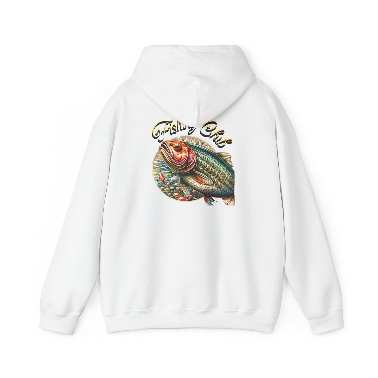 Fishing Club Hoodie, Unisex Heavy Blend Sweatshirt, Cool Fishing Gear, Outdoor Gift for Anglers, Casual Fishing Apparel