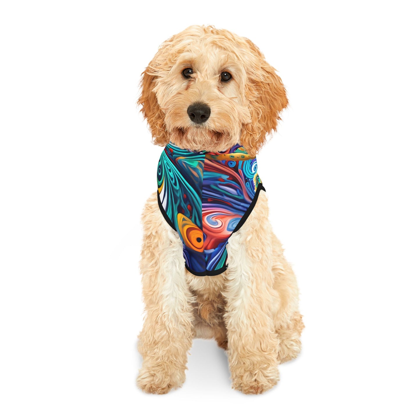 Vibrant Pet Hoodie for Stylish Pets, Colorful Cat Apparel, Trendy Pet Fashion, Unique Hooded Pet Outfit