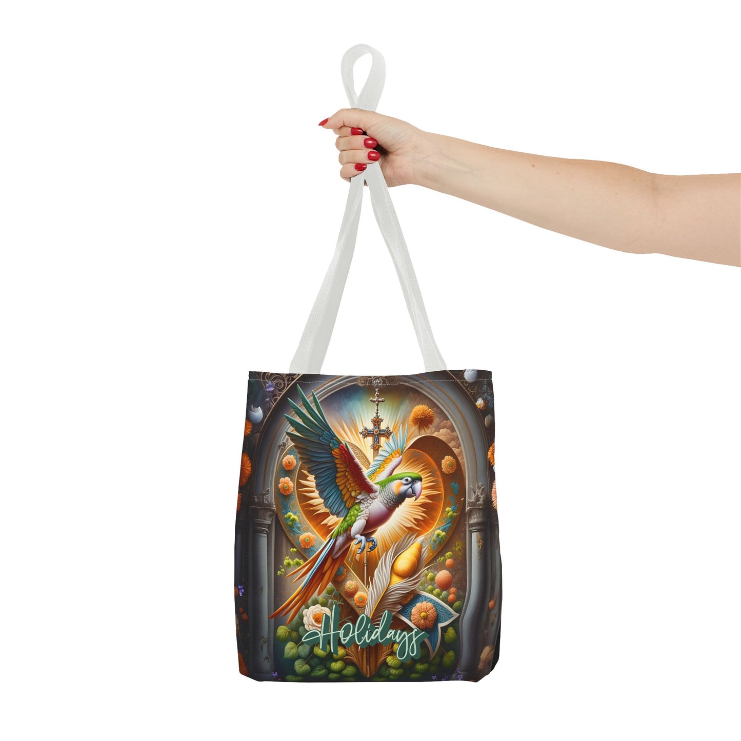 Vibrant Holiday Tote Bag - Colorful Bird Design, Perfect for Gift Giving, Eco-Friendly Shopping, Beach Days, Travel Essentials