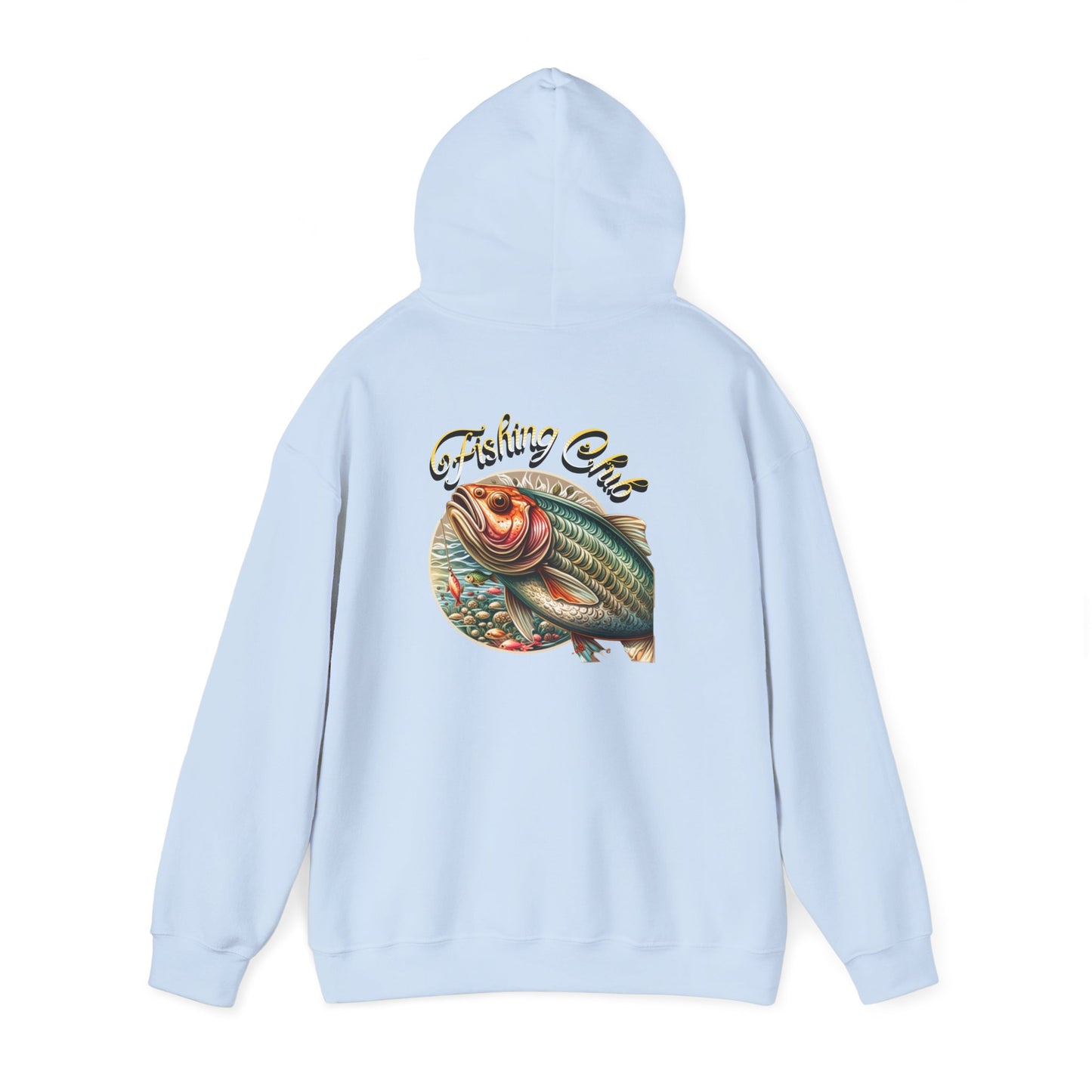 Fishing Club Hoodie, Unisex Heavy Blend Sweatshirt, Cool Fishing Gear, Outdoor Gift for Anglers, Casual Fishing Apparel