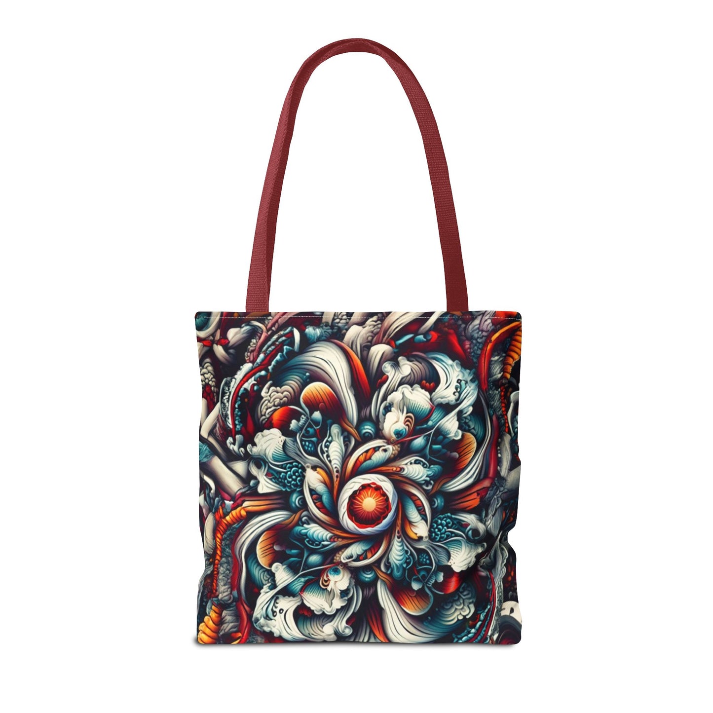 Artistic Tote Bag, Colorful Flower Design, Boho Style, Everyday Use, Eco-Friendly Gift, Travel Accessory