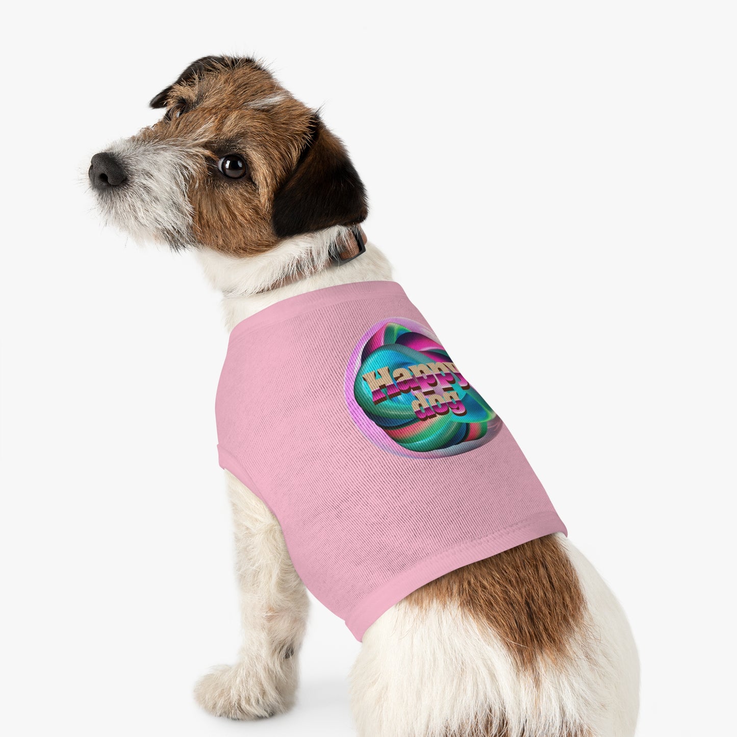 Happy Dog Pet Tank Top, Cute Dog Apparel, Dog Lover Gift, Summer Pet Clothing, Stylish Puppy Shirt