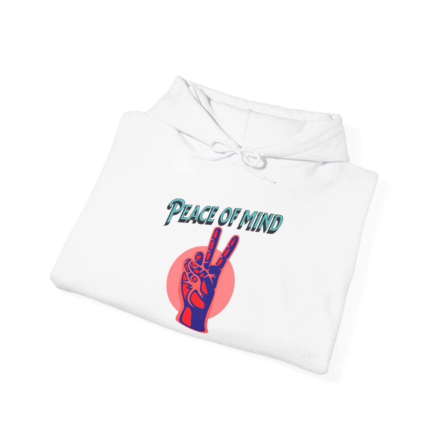 Peace of Mind Unisex Hooded Sweatshirt, Cozy Hoodie, Gift for Friends, Casual Wear, Comfortable Sweatshirt, Vibrant Design