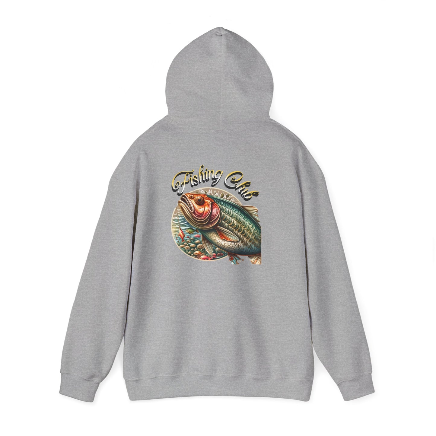 Fishing Club Hoodie, Unisex Heavy Blend Sweatshirt, Cool Fishing Gear, Outdoor Gift for Anglers, Casual Fishing Apparel