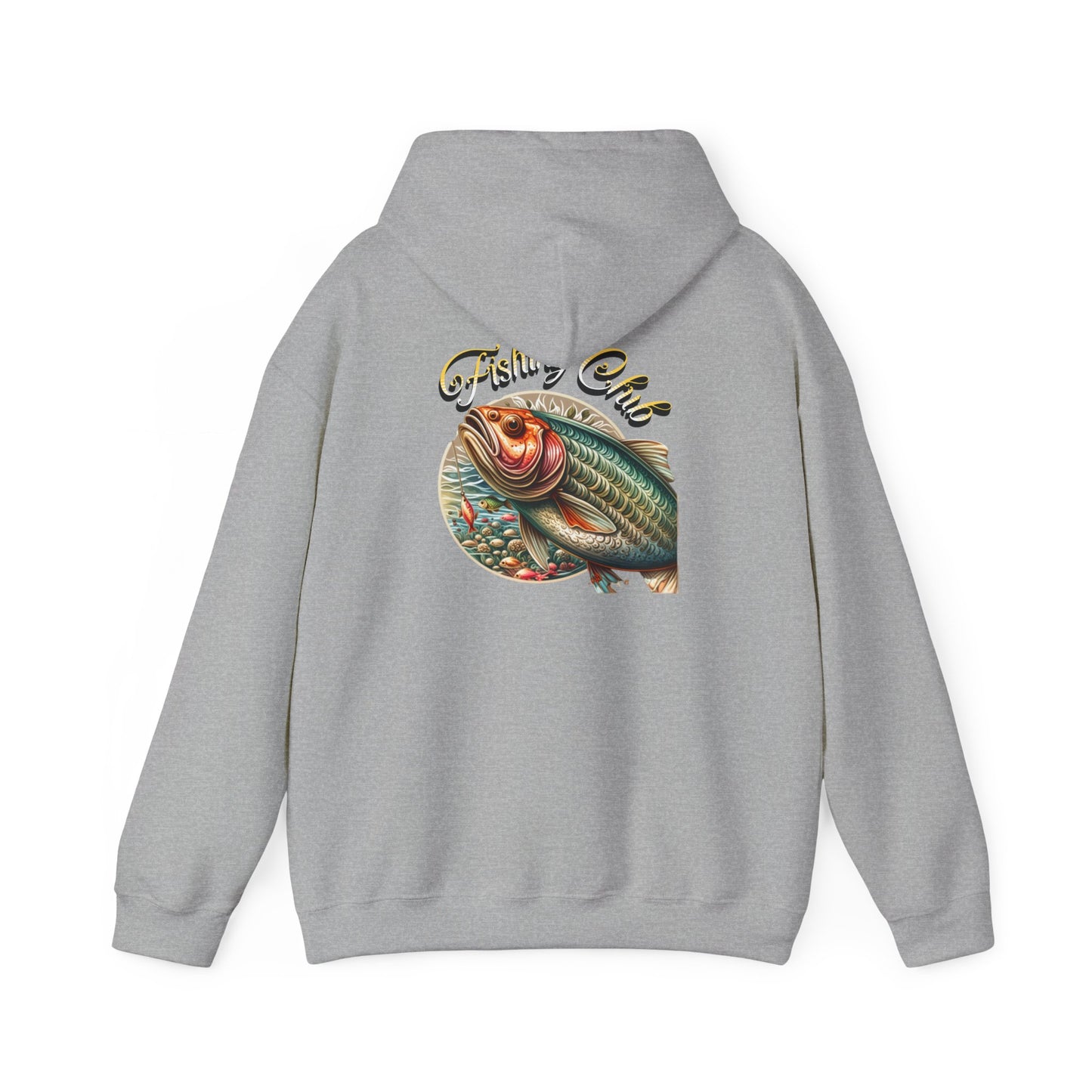 Fishing Club Hoodie, Unisex Heavy Blend Sweatshirt, Cool Fishing Gear, Outdoor Gift for Anglers, Casual Fishing Apparel