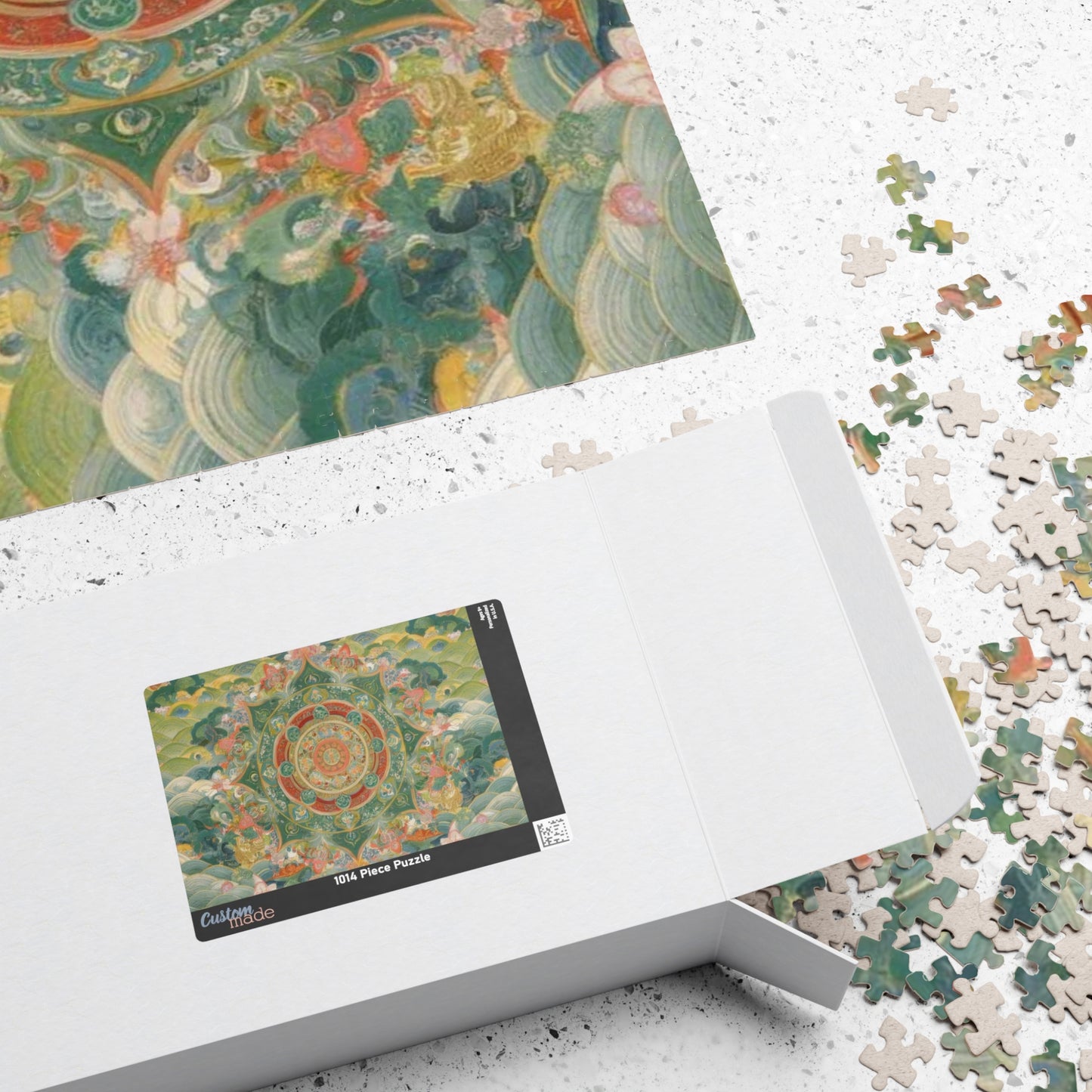 Serene Mandala Puzzle - 110, 252, 520, 1014-piece, Meditation Gift, Mindfulness Activity, Unique Home Decor, Family Game Night