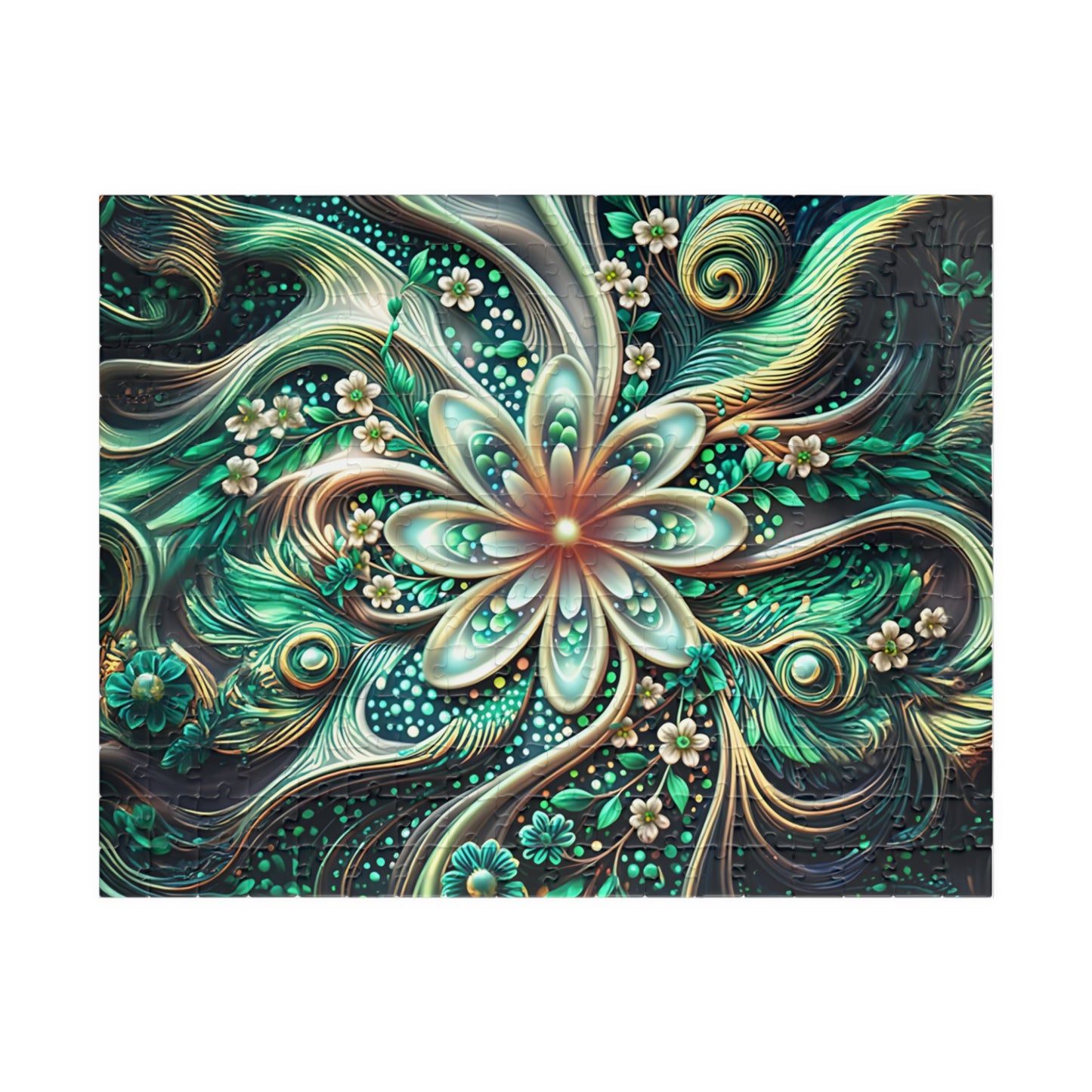 Intricate Floral Puzzle - 110, 252, 520, 1014-piece Jigsaw Challenge, Family Game Night, Perfect Gift for Crafters, Relaxing Hobby,