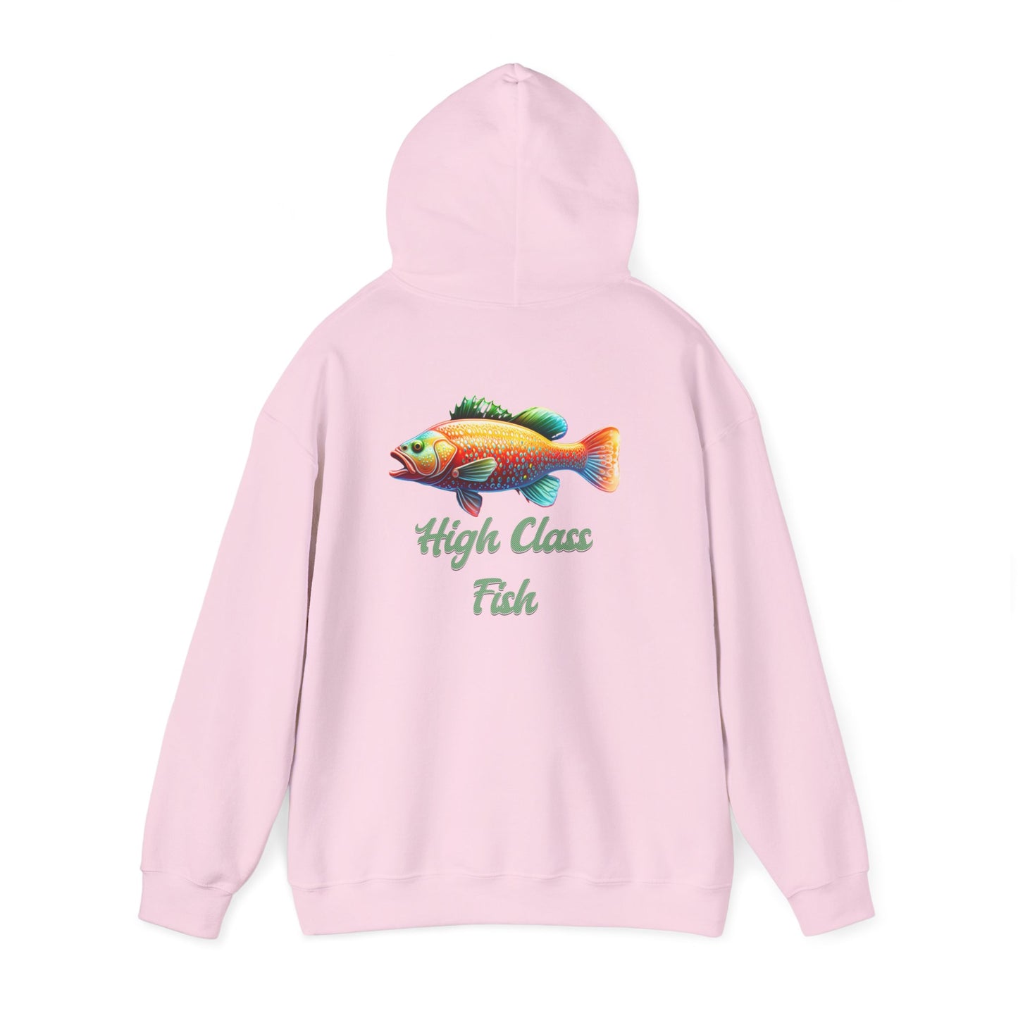 High Class Fish Hoodie - Unisex Heavy Blend Sweatshirt, Cozy Gift for Fishing Enthusiasts, Great for Outdoors, Casual Wear, Birthday Gift
