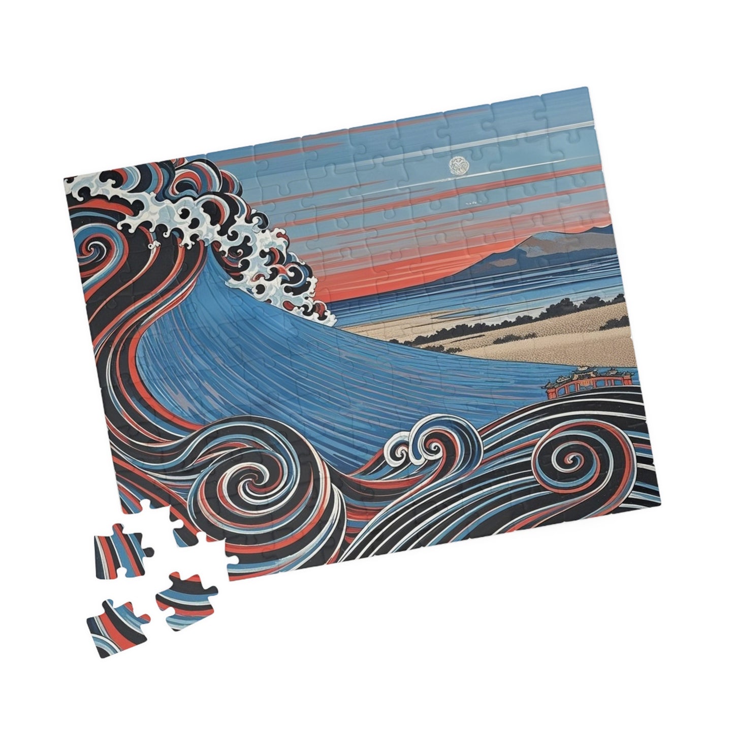 Artistic Wave Puzzle - Ocean Scene, Relaxing Gift, Family Activity, Home Decor, 110-1014 Piece Options