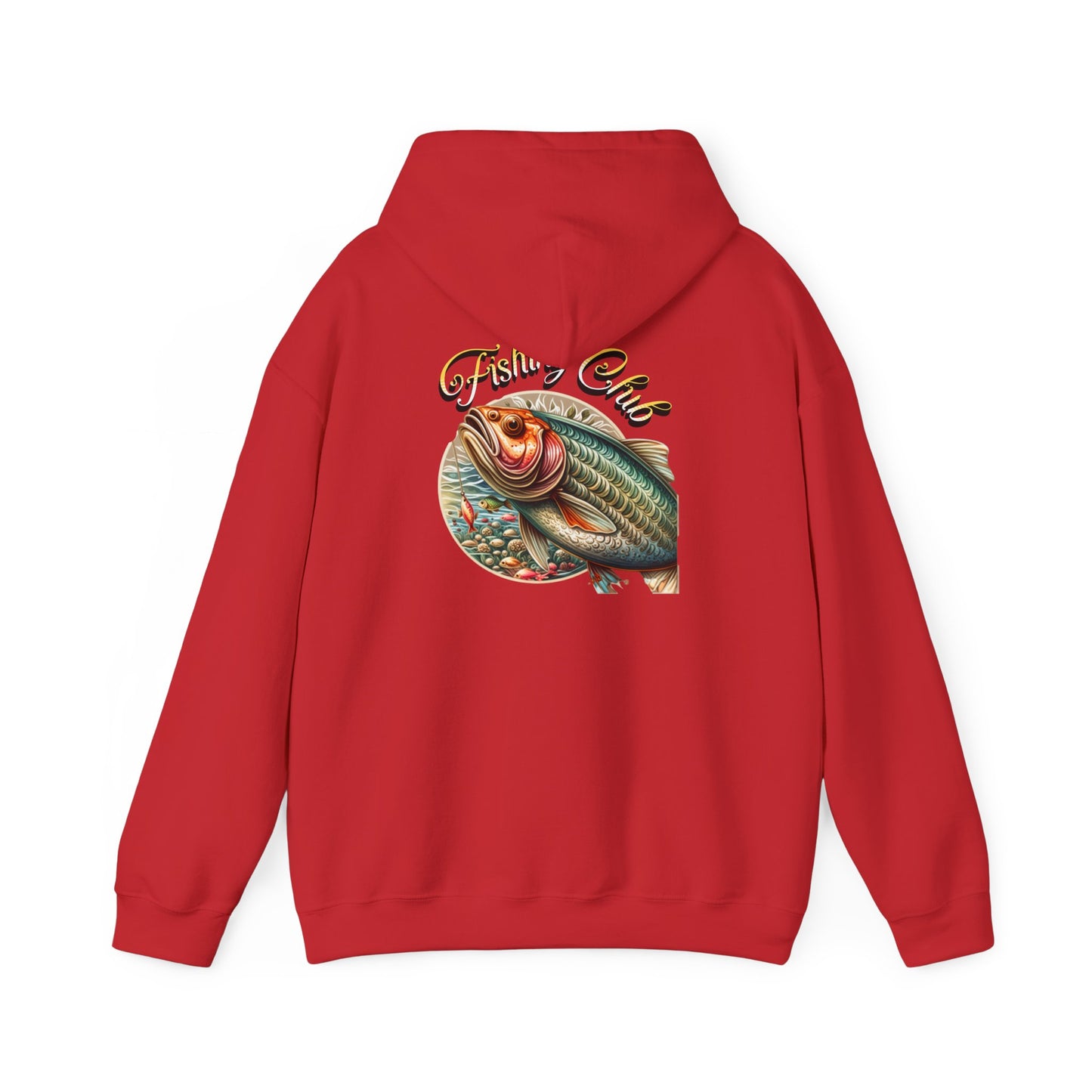 Fishing Club Hoodie, Unisex Heavy Blend Sweatshirt, Cool Fishing Gear, Outdoor Gift for Anglers, Casual Fishing Apparel