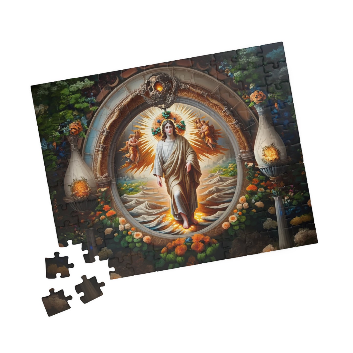 Spiritual Art Puzzle – 110, 252, 520, 1014-Pieces, Puzzle Gift, Meditation Decor, Mindfulness Activity, Unique Home Decor