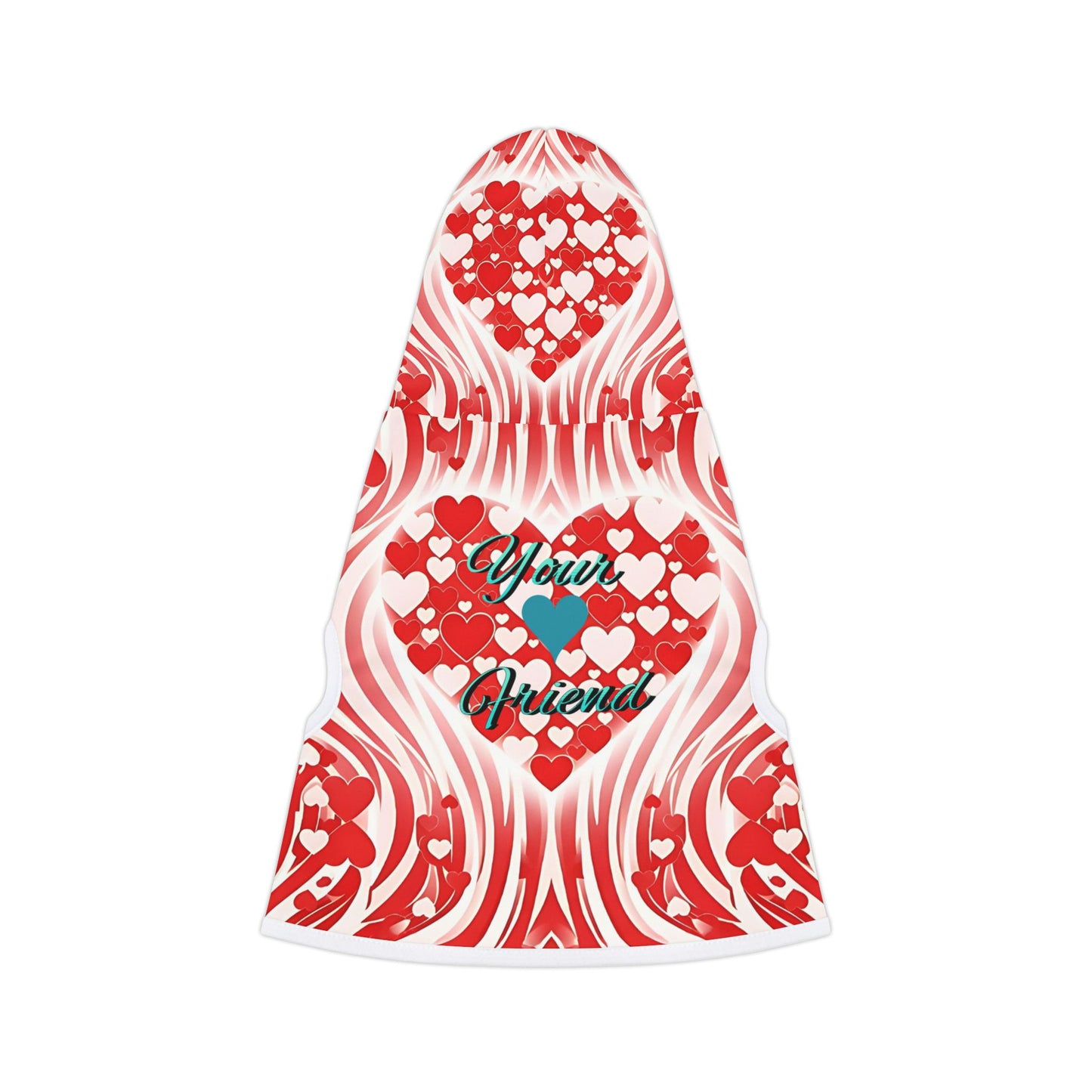 Stylish Pet Hoodie for Your Best Friend, Valentine's Gift, Cute Pet Clothing, Cozy Dog Sweater, Red Heart Design