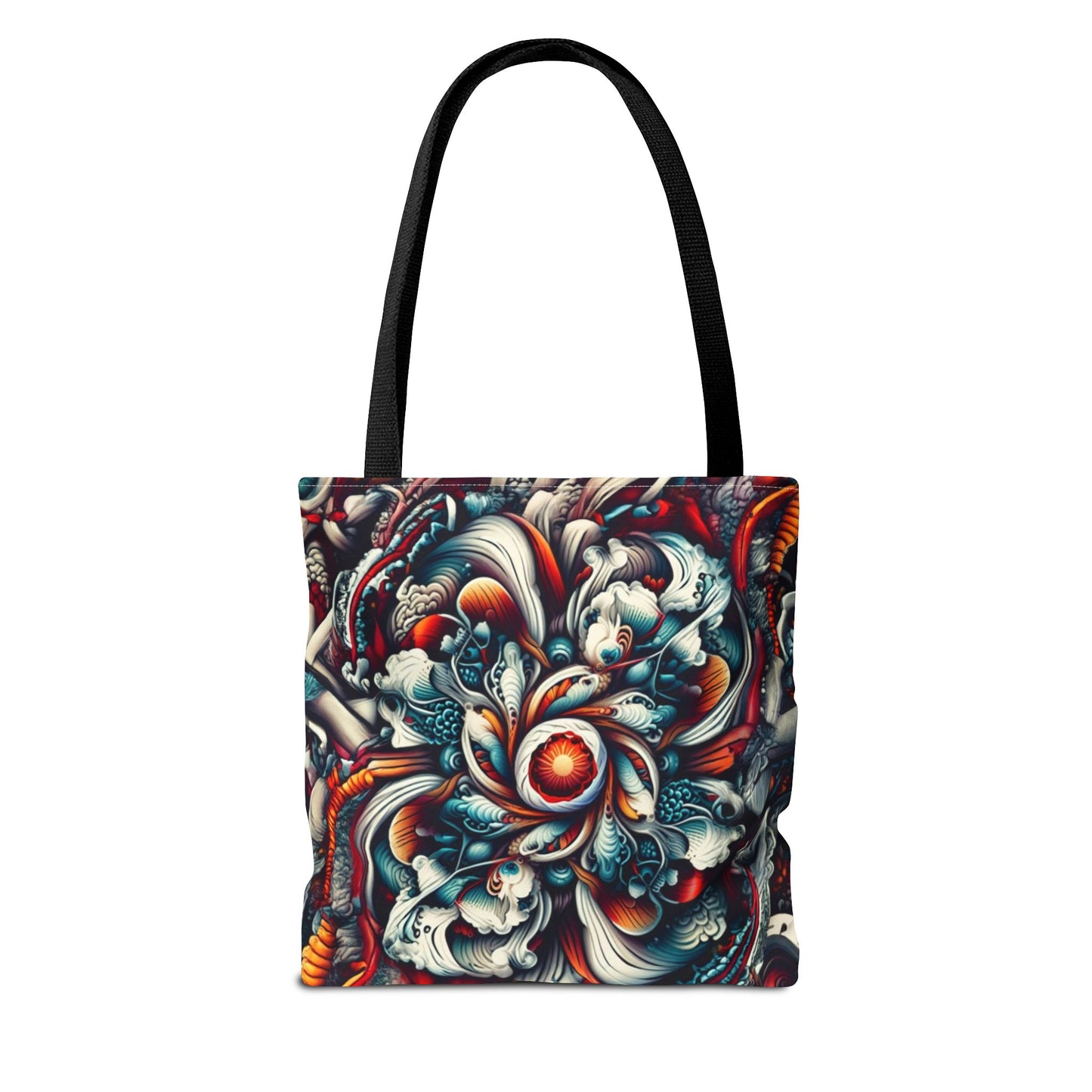 Artistic Tote Bag, Colorful Flower Design, Boho Style, Everyday Use, Eco-Friendly Gift, Travel Accessory