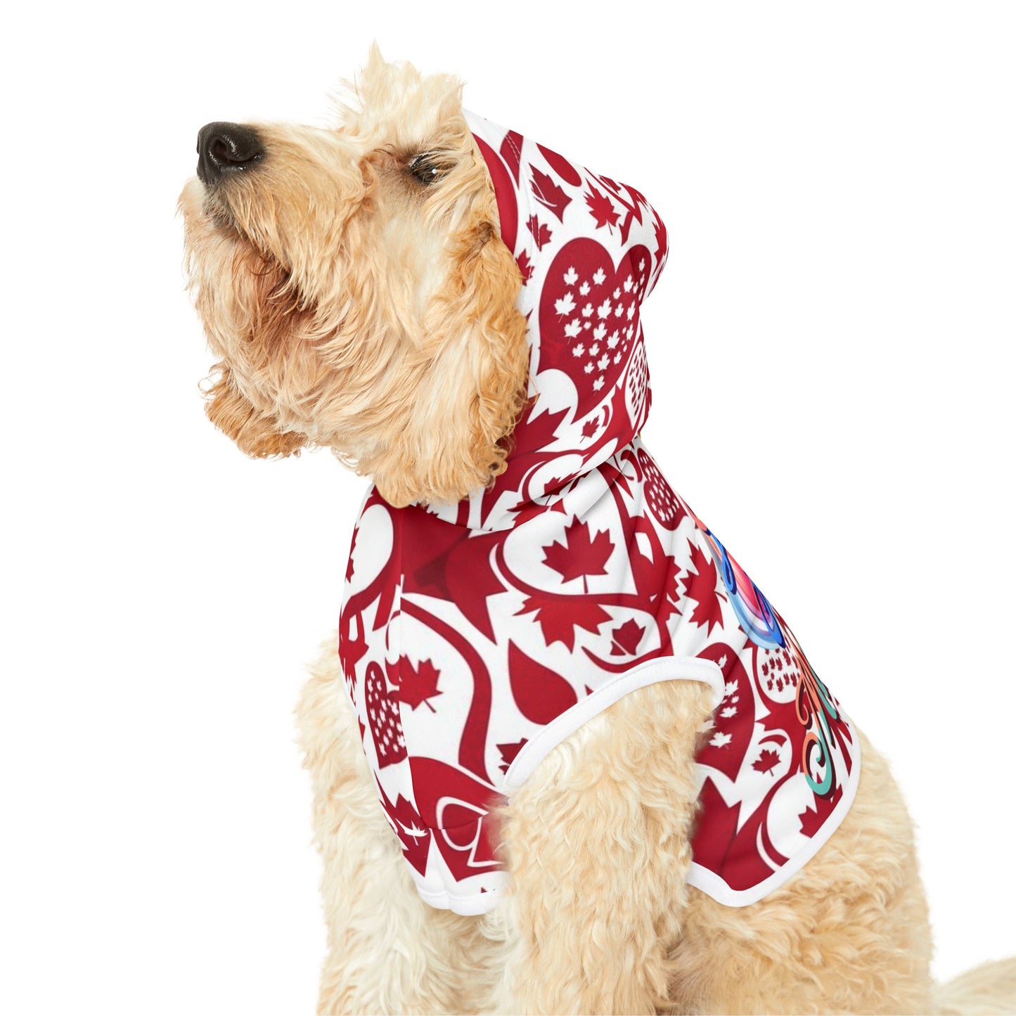 Maple Leaf Pet Hoodie - Cozy Canine Wear, Dog Hoodie, Canada Day Outfit, Seasonal Pet Apparel, Maple Pup Style, Cute Dog Fashion