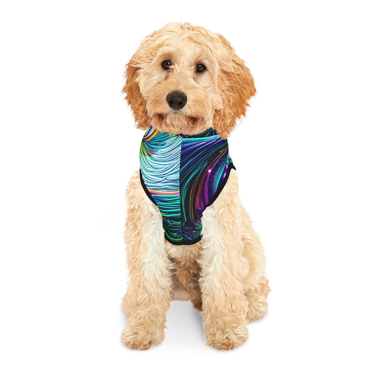 Vibrant Floral Pet Hoodie Colorful Cat Apparel, Cute Pet Costume, Unique Pet Gift, Stylish Animal Clothing