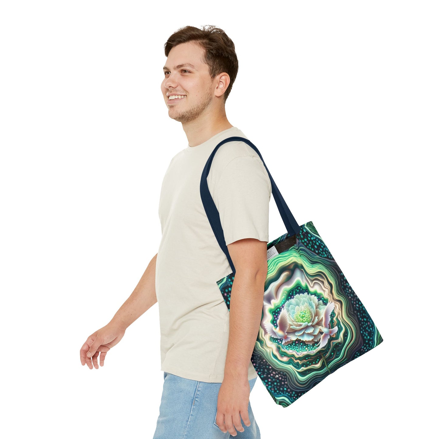 Floral Pattern Tote Bag, Eco-Friendly Shopping Bag, Art Tote, Gift for Mom, Beach Bag, Boho Flower Bag