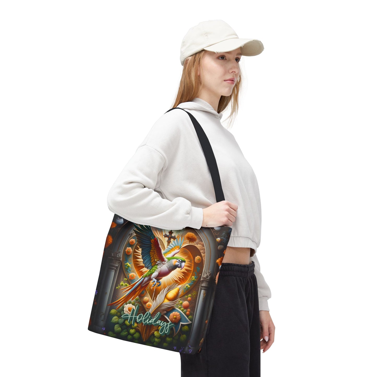 Vibrant Holiday Tote Bag - Colorful Bird Design, Perfect for Gift Giving, Eco-Friendly Shopping, Beach Days, Travel Essentials