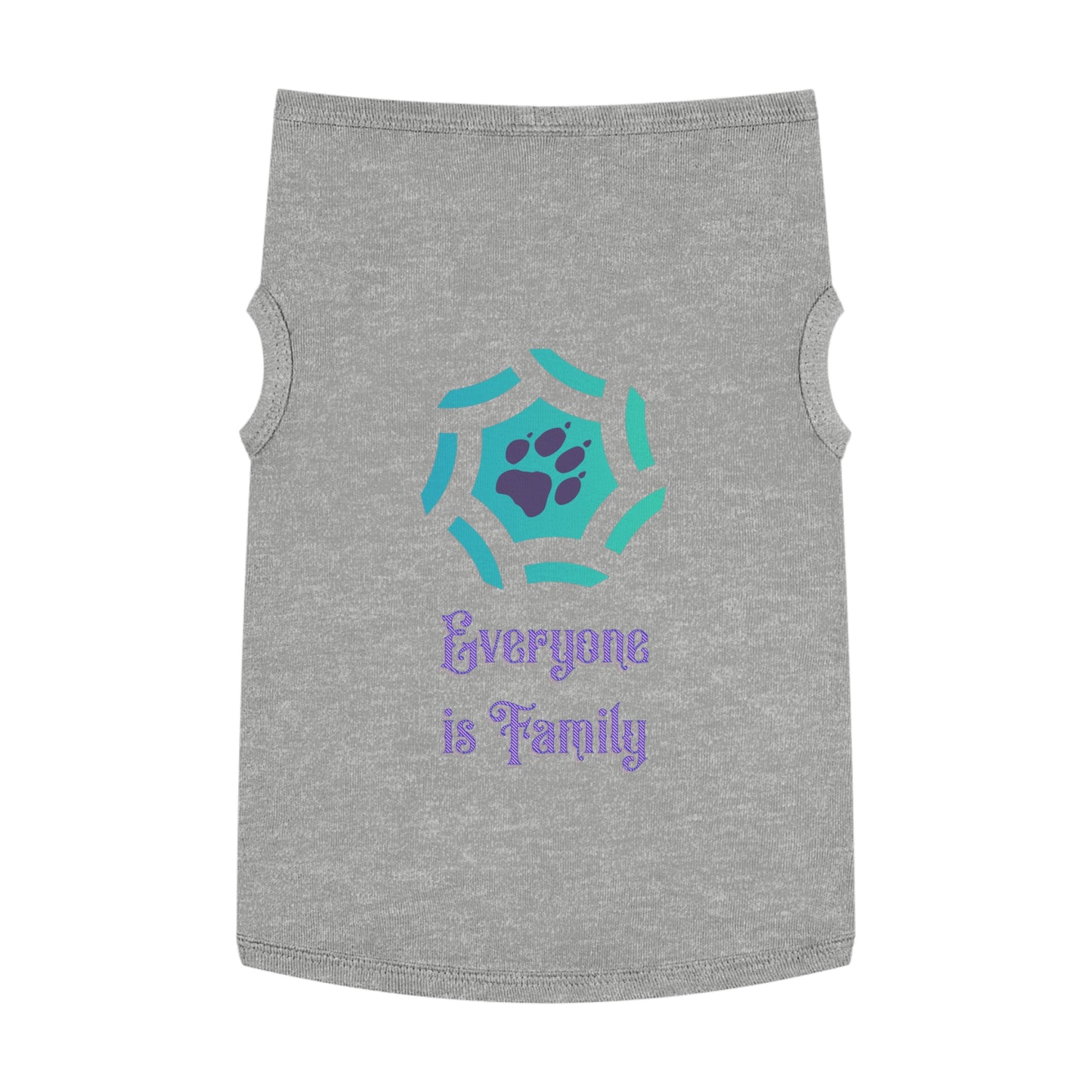 Cute Pet Tank Top - Everyone is Family Design | Dog Shirt, Cat Apparel, Pet Gift, Family Pet Look, Summer Wear
