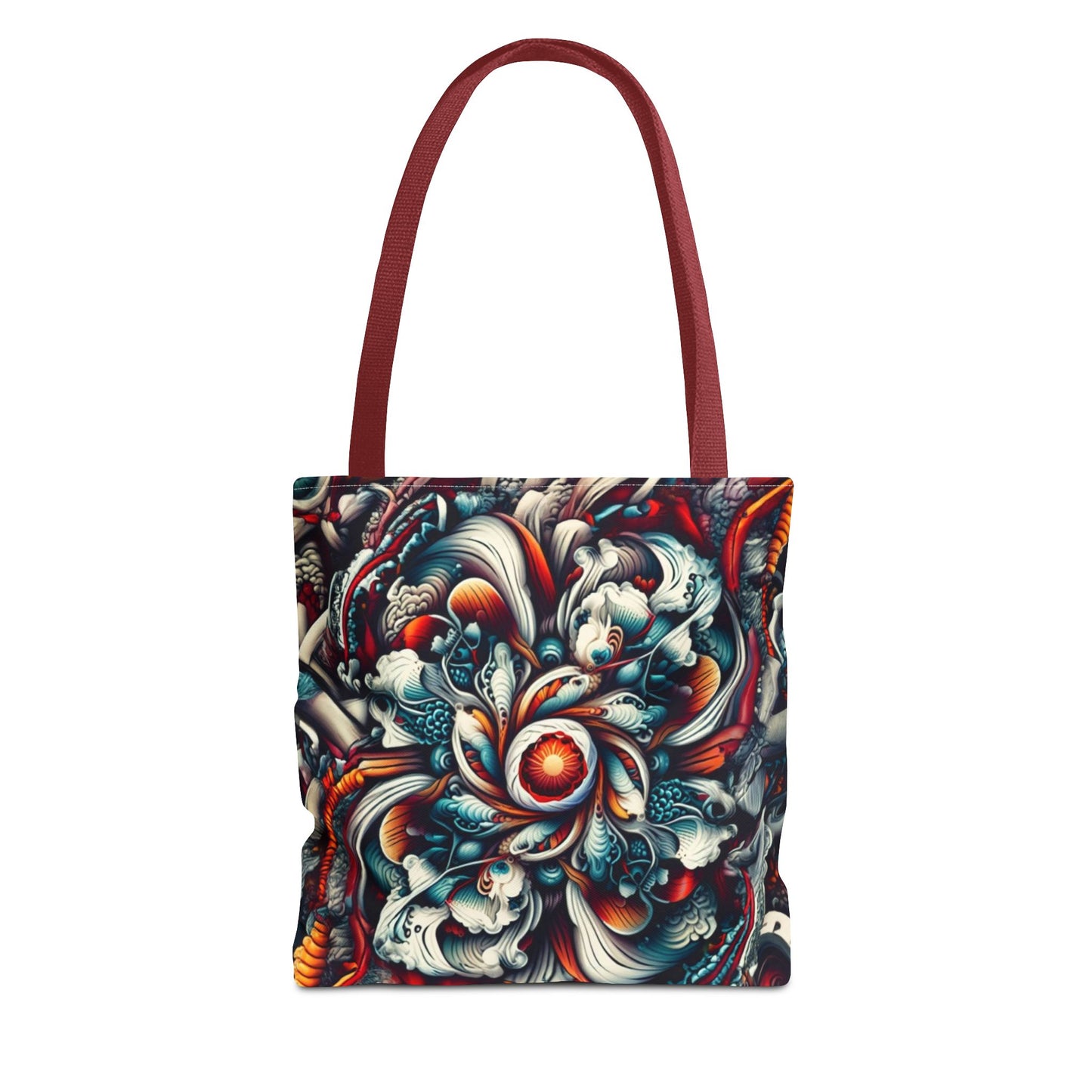 Artistic Tote Bag, Colorful Flower Design, Boho Style, Everyday Use, Eco-Friendly Gift, Travel Accessory
