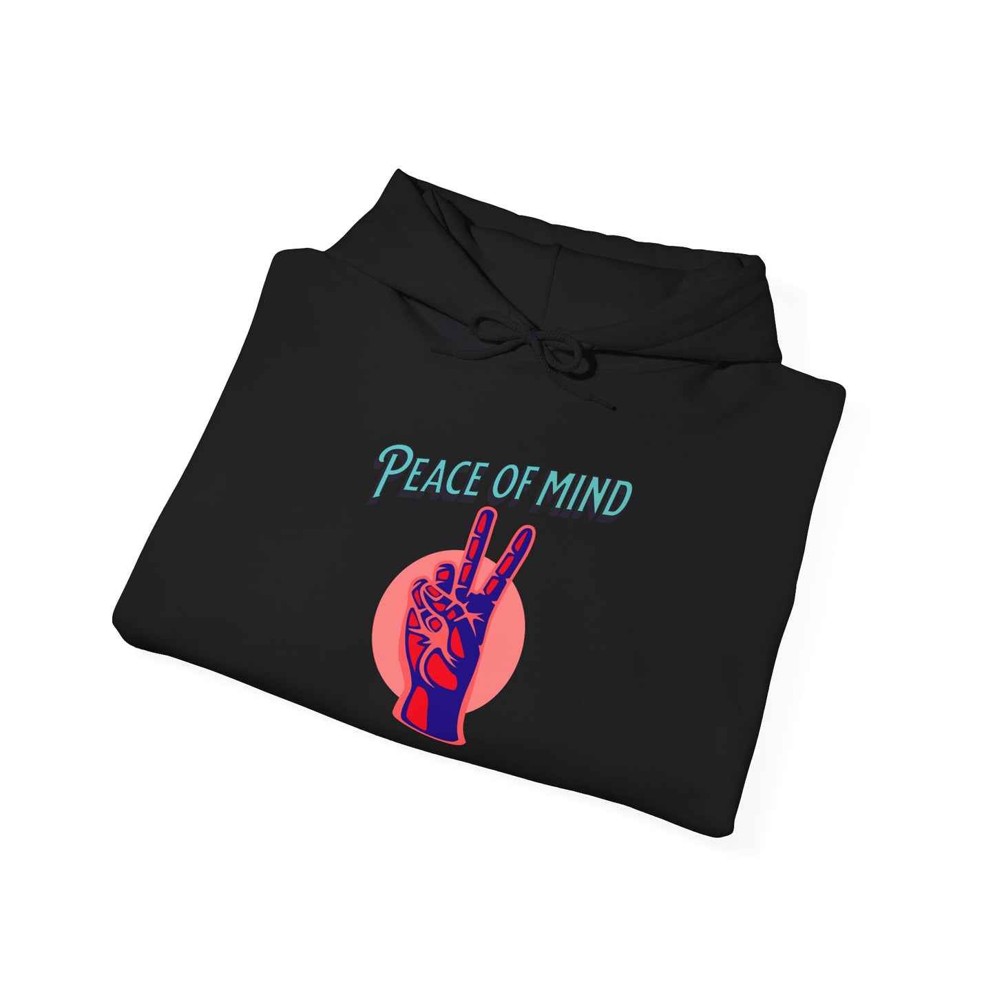 Peace of Mind Unisex Hooded Sweatshirt, Cozy Hoodie, Gift for Friends, Casual Wear, Comfortable Sweatshirt, Vibrant Design