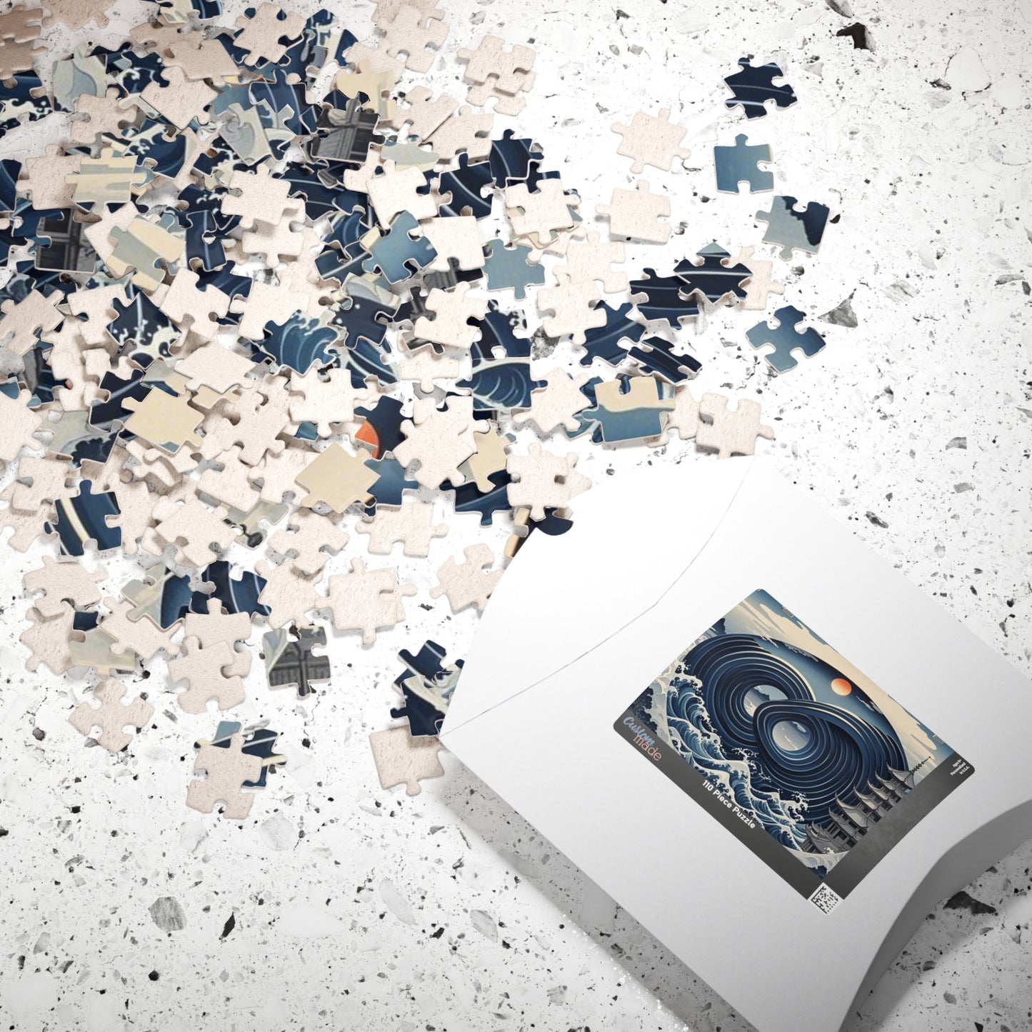 Puzzle - Japanese Wave Motif and Infinity