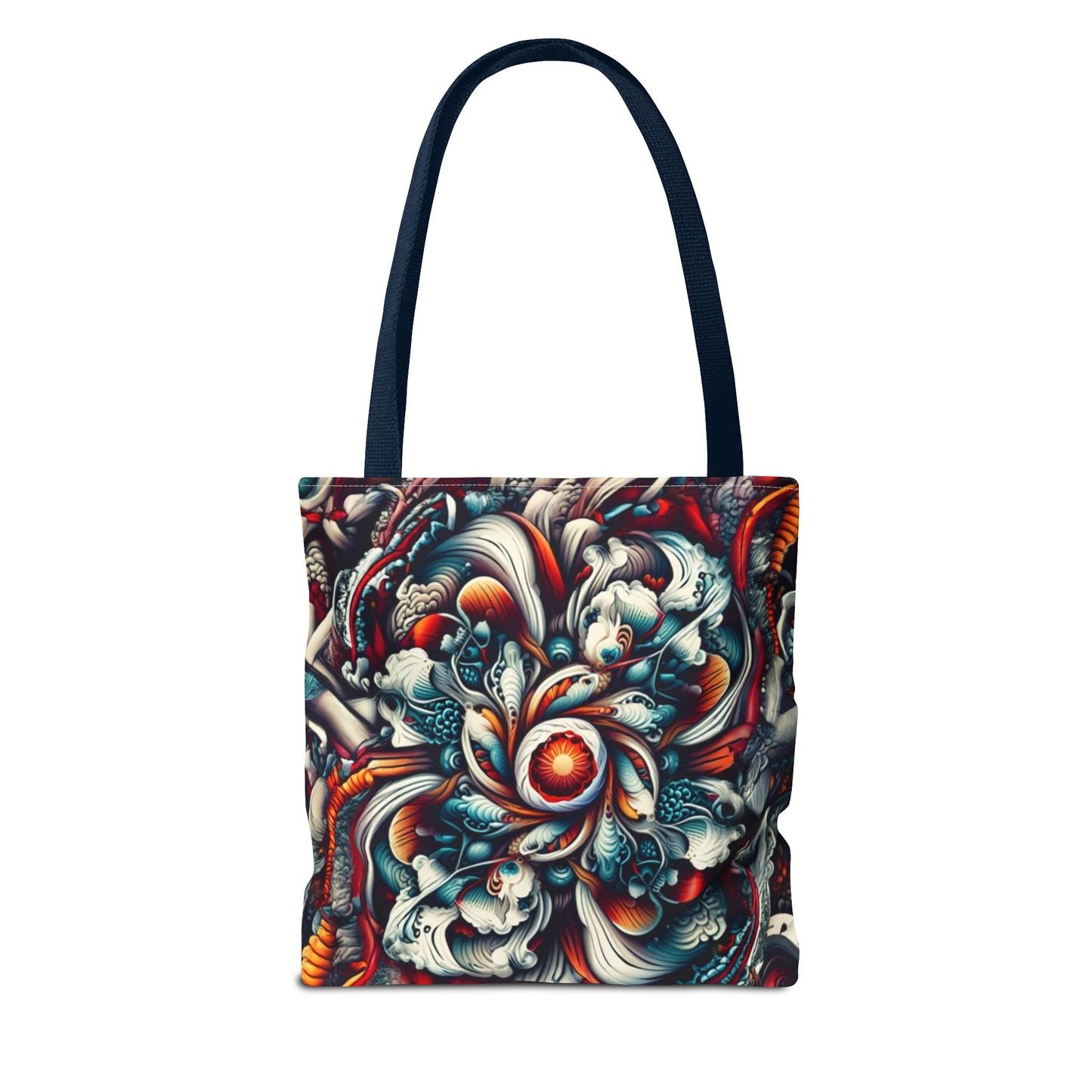 Artistic Tote Bag, Colorful Flower Design, Boho Style, Everyday Use, Eco-Friendly Gift, Travel Accessory