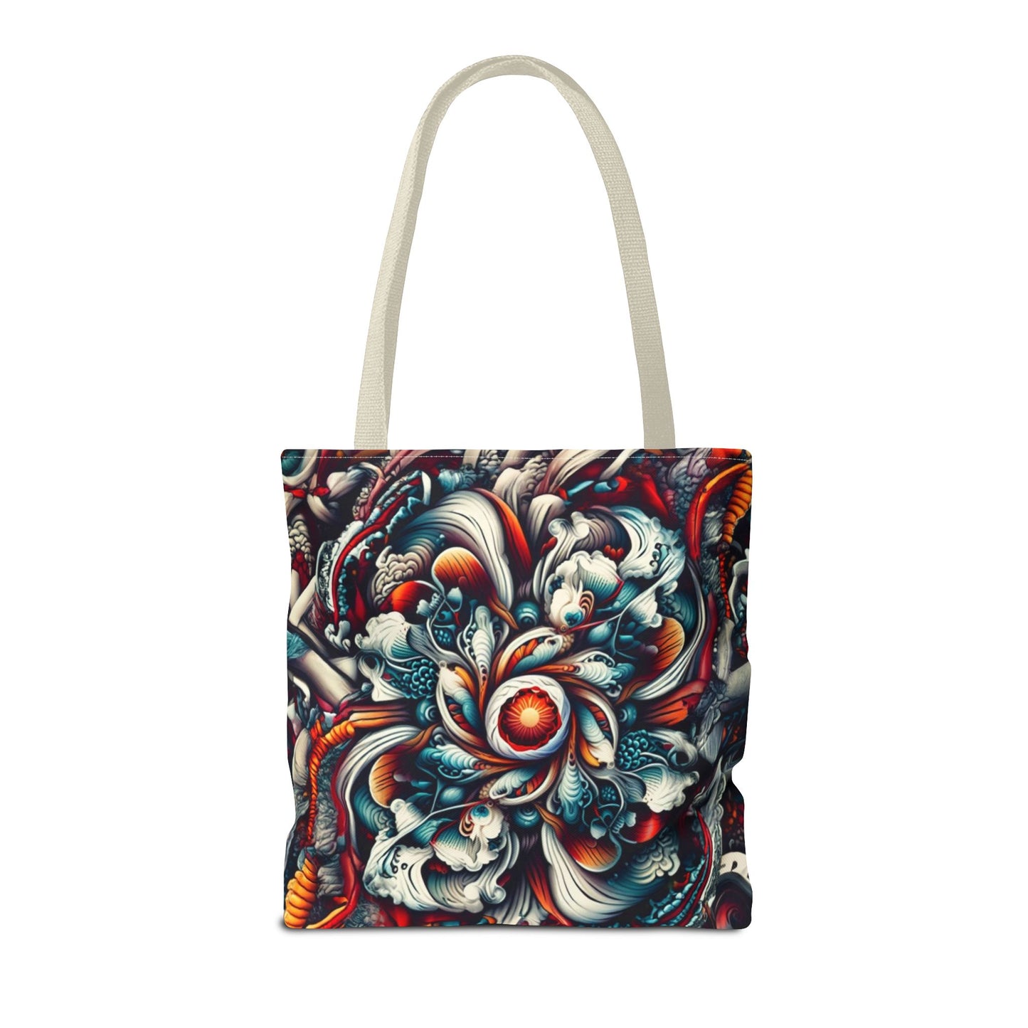Artistic Tote Bag, Colorful Flower Design, Boho Style, Everyday Use, Eco-Friendly Gift, Travel Accessory