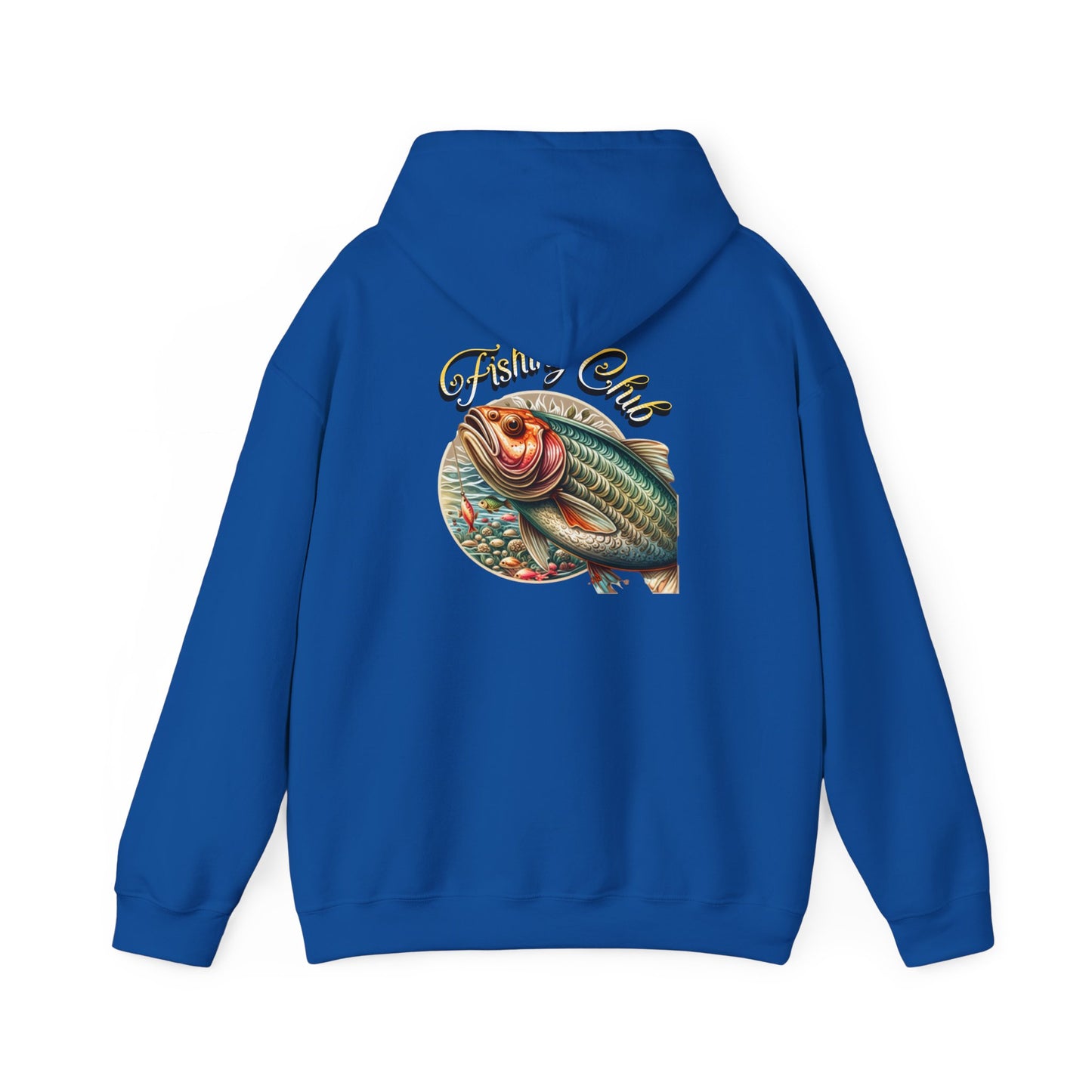 Fishing Club Hoodie, Unisex Heavy Blend Sweatshirt, Cool Fishing Gear, Outdoor Gift for Anglers, Casual Fishing Apparel