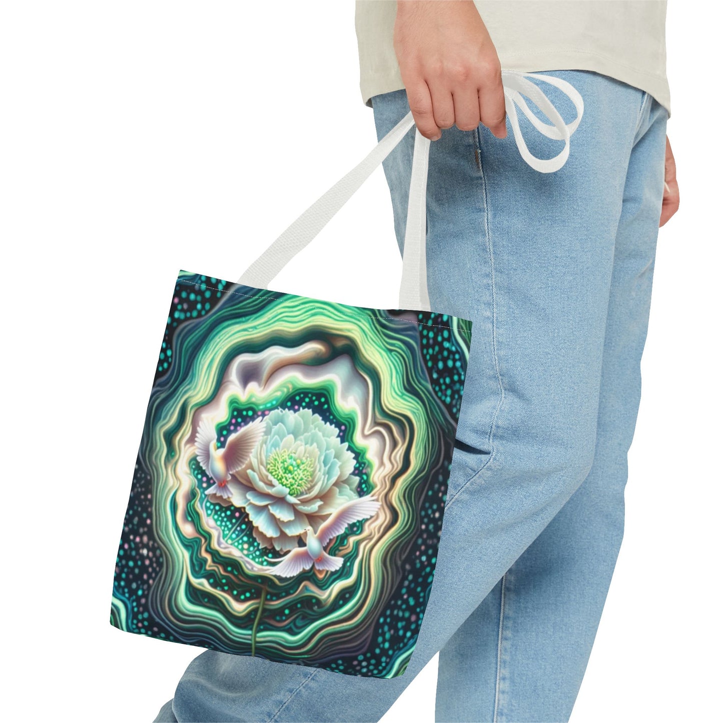 Floral Pattern Tote Bag, Eco-Friendly Shopping Bag, Art Tote, Gift for Mom, Beach Bag, Boho Flower Bag