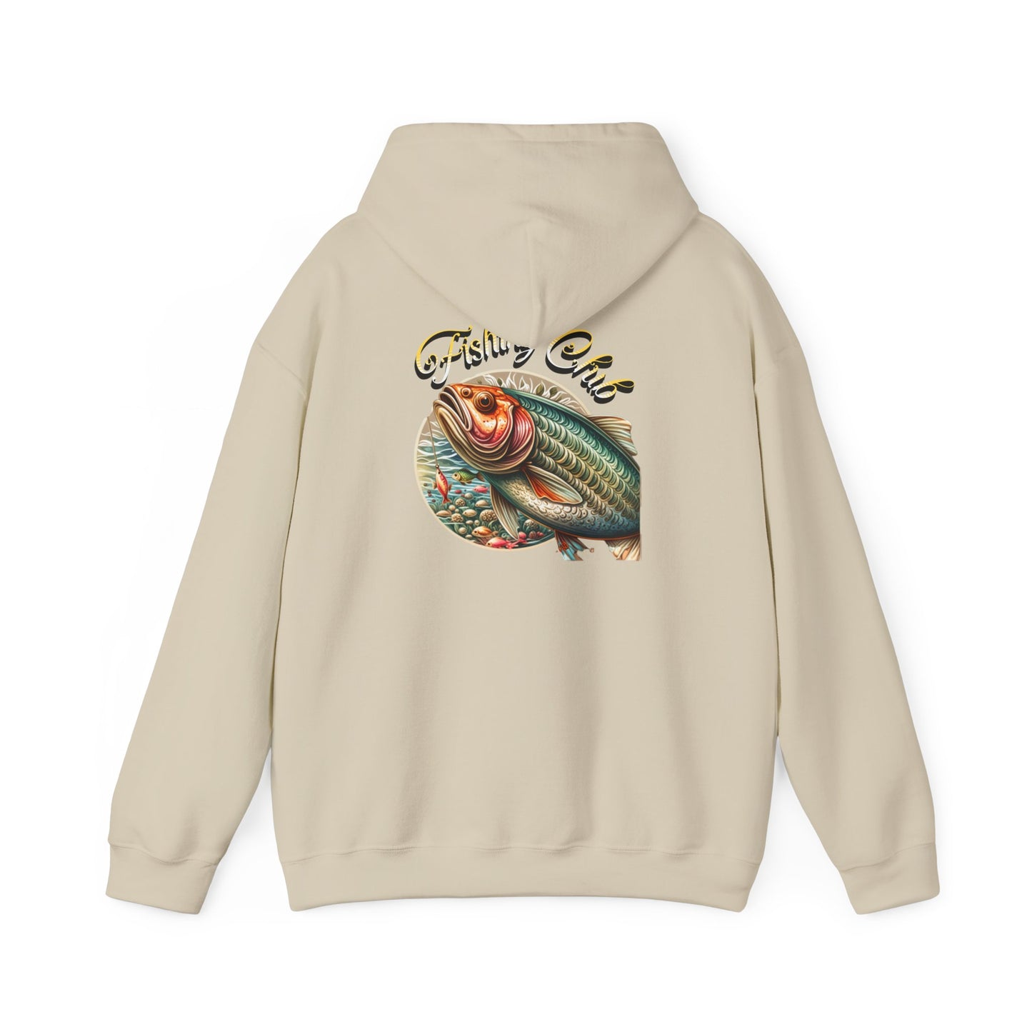 Fishing Club Hoodie, Unisex Heavy Blend Sweatshirt, Cool Fishing Gear, Outdoor Gift for Anglers, Casual Fishing Apparel