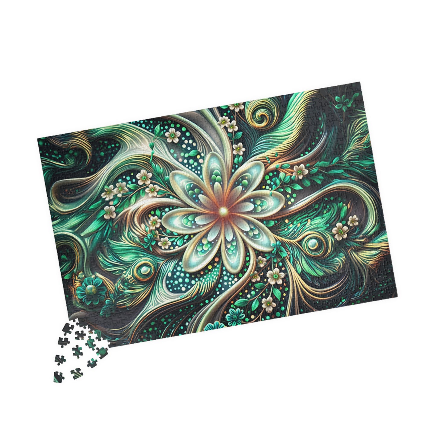 Intricate Floral Puzzle - 110, 252, 520, 1014-piece Jigsaw Challenge, Family Game Night, Perfect Gift for Crafters, Relaxing Hobby,