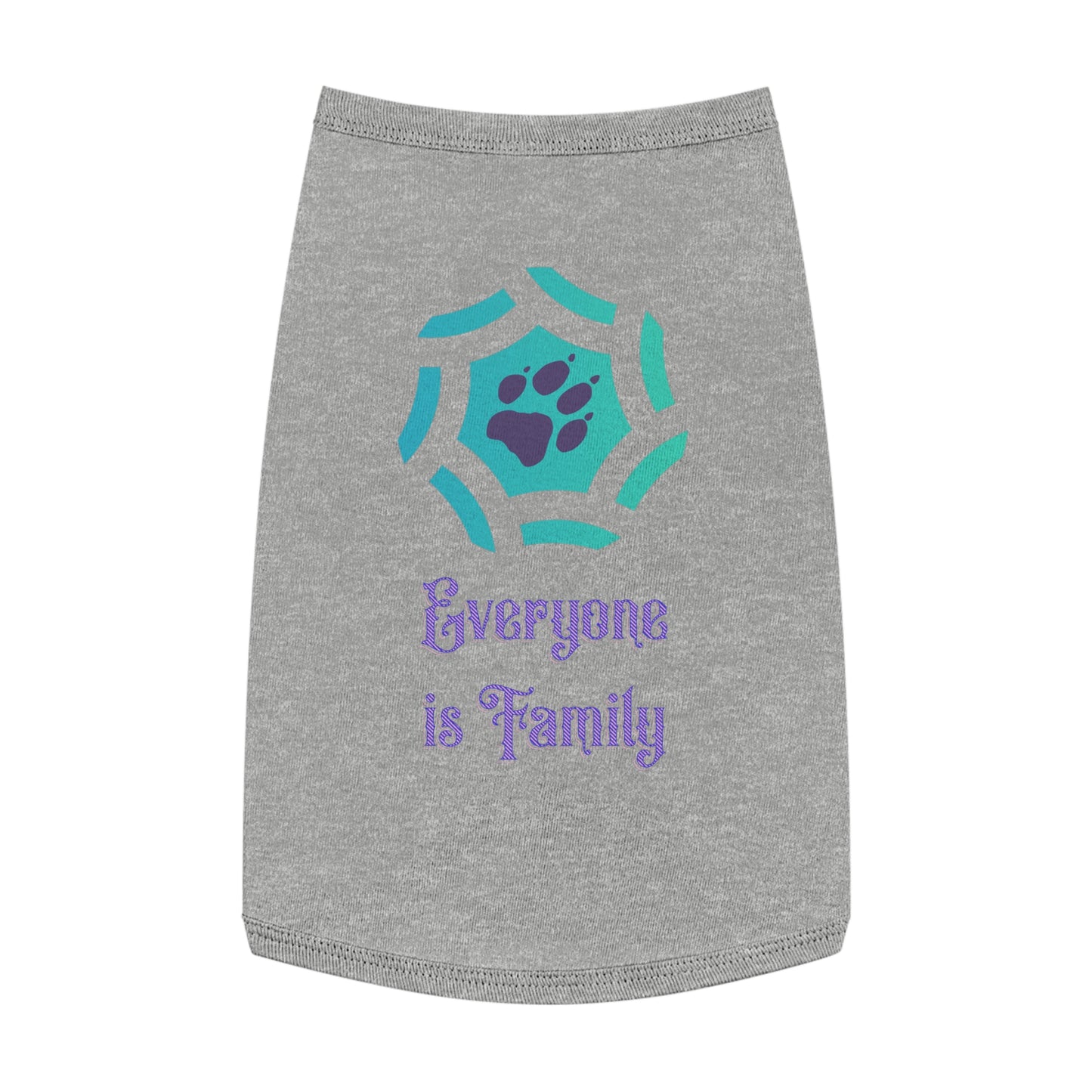 Cute Pet Tank Top - Everyone is Family Design | Dog Shirt, Cat Apparel, Pet Gift, Family Pet Look, Summer Wear