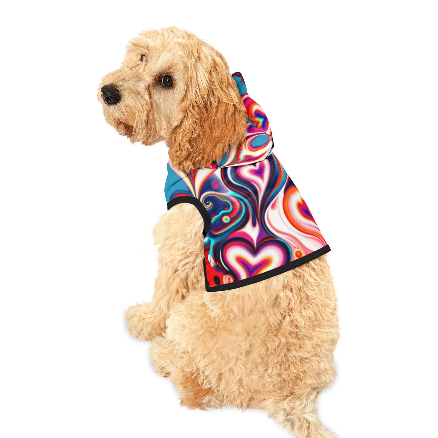 Colorful Swirl Pet Hoodie | Cozy Dog Apparel, Cute Pet Clothing, Stylish Pet Fashion, Unique Pet Gift, Colorful Pet Outfit