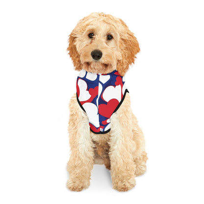 Adorable Heart Print Pet Hoodie for Dogs, Cozy Canine Apparel, Gift for Pet Lovers, Perfect for Holidays & Events, Stylish Dog Clothing