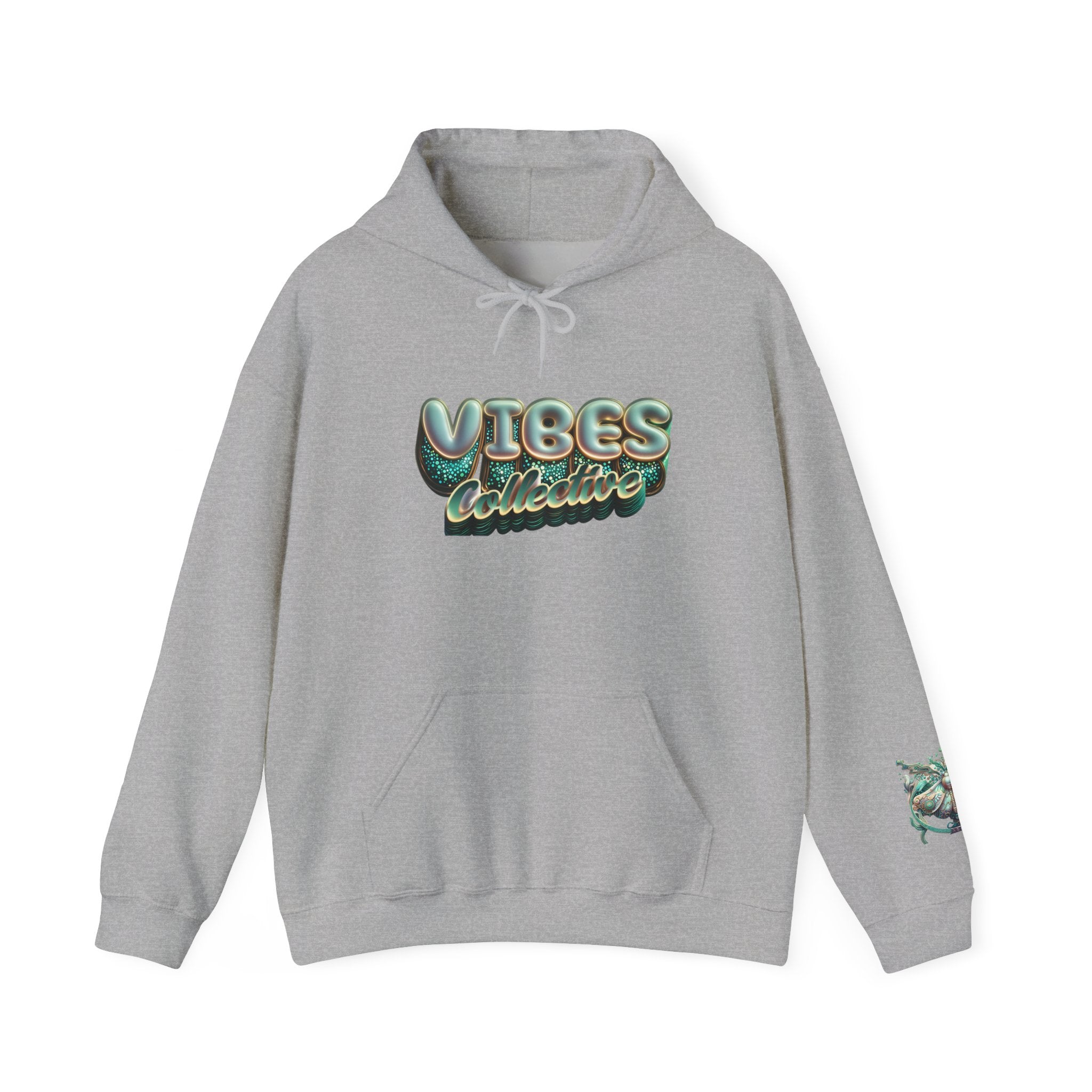 Vibes Collective Hoodie — Decorative Moth Graphic Streetwear