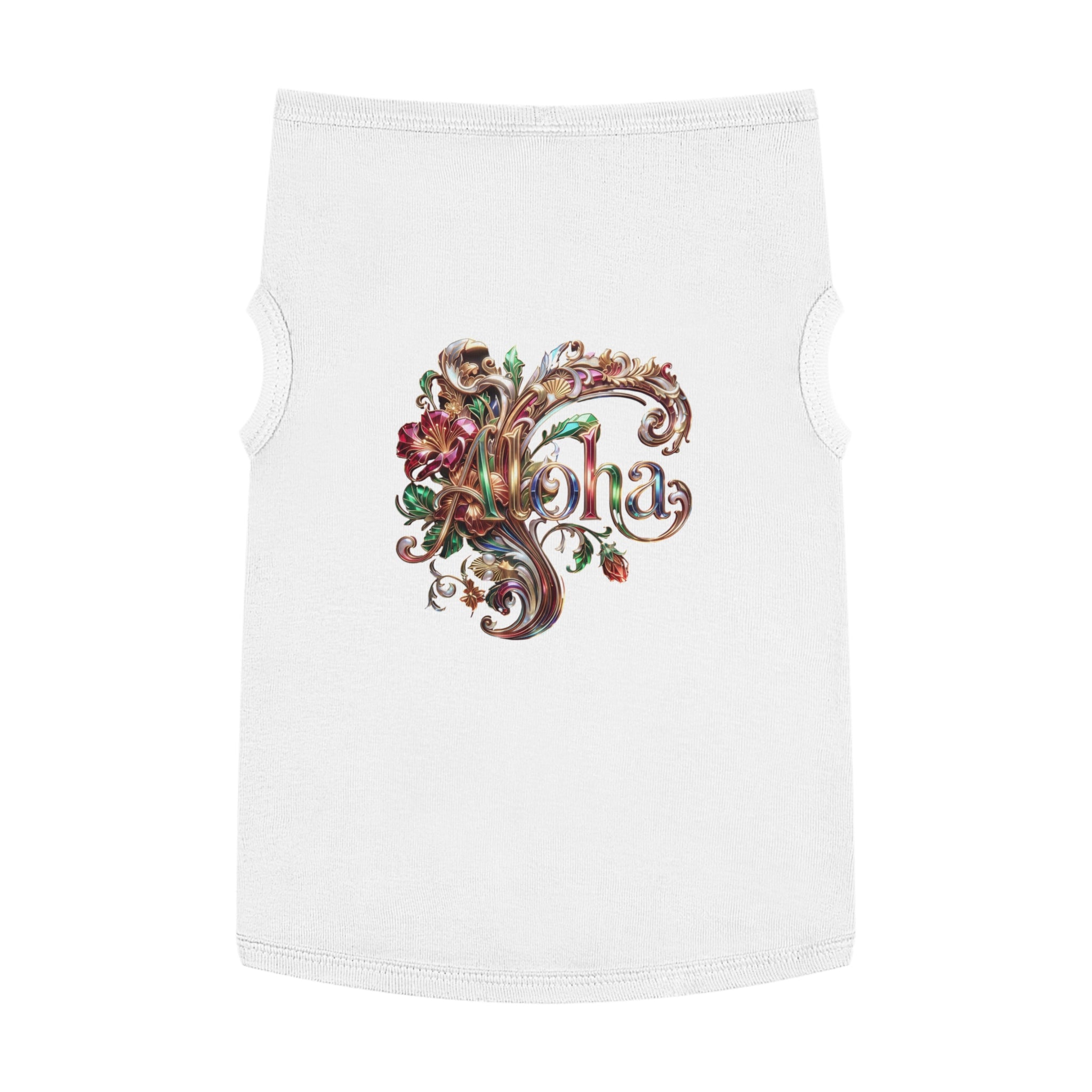 Aloha Floral Pet Tank Top — Tropical Dog Shirt